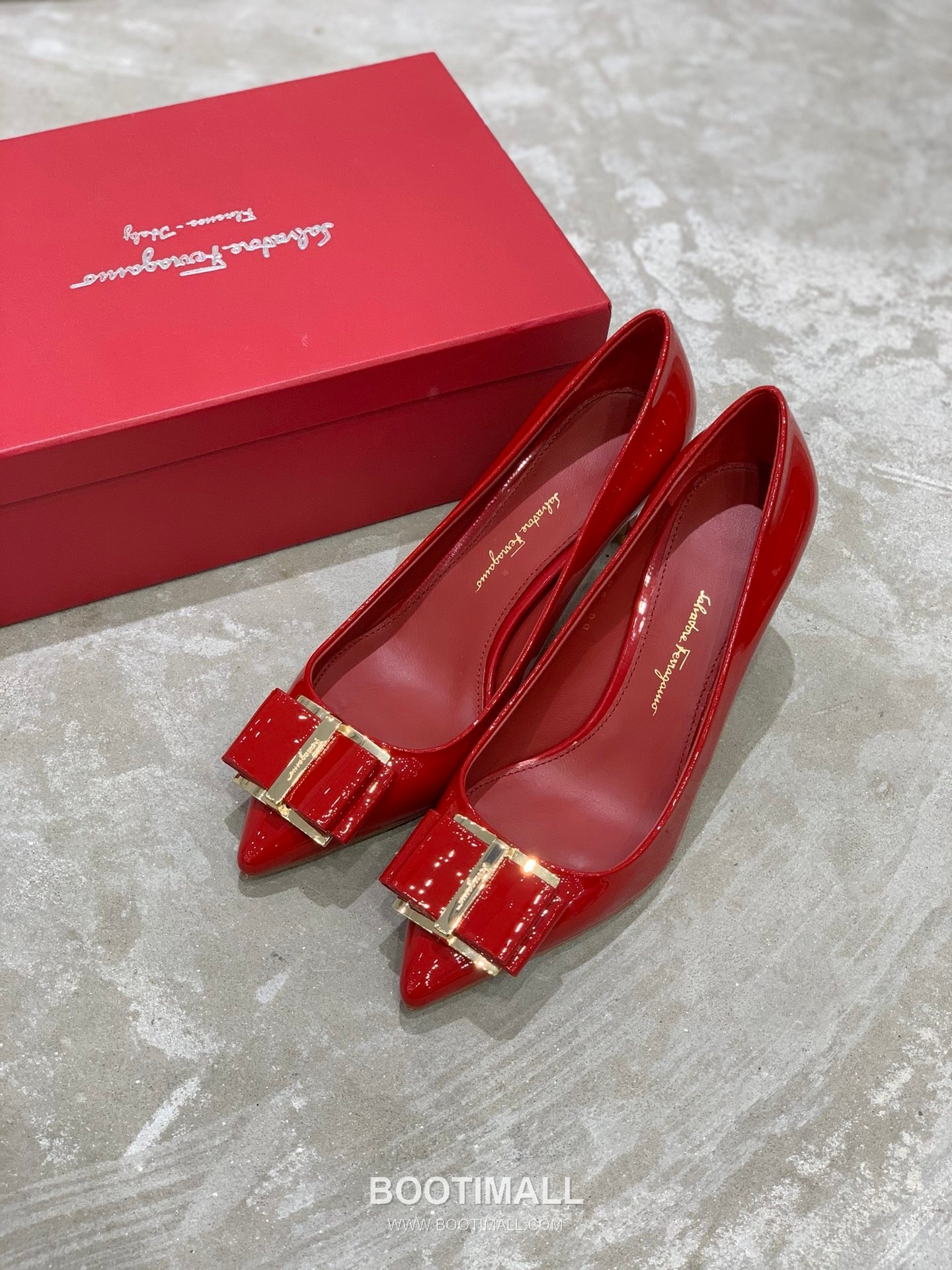 Salvatore Ferragamo Square Toe Calfskin Pump Heels 살바토레 페라가모 스퀘어 토 카프스킨 펌프스 힐 454039 7cm 2