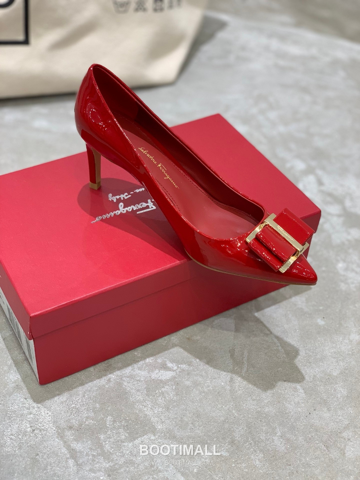 Salvatore Ferragamo Square Toe Calfskin Pump Heels 살바토레 페라가모 스퀘어 토 카프스킨 펌프스 힐 454039 7cm 7