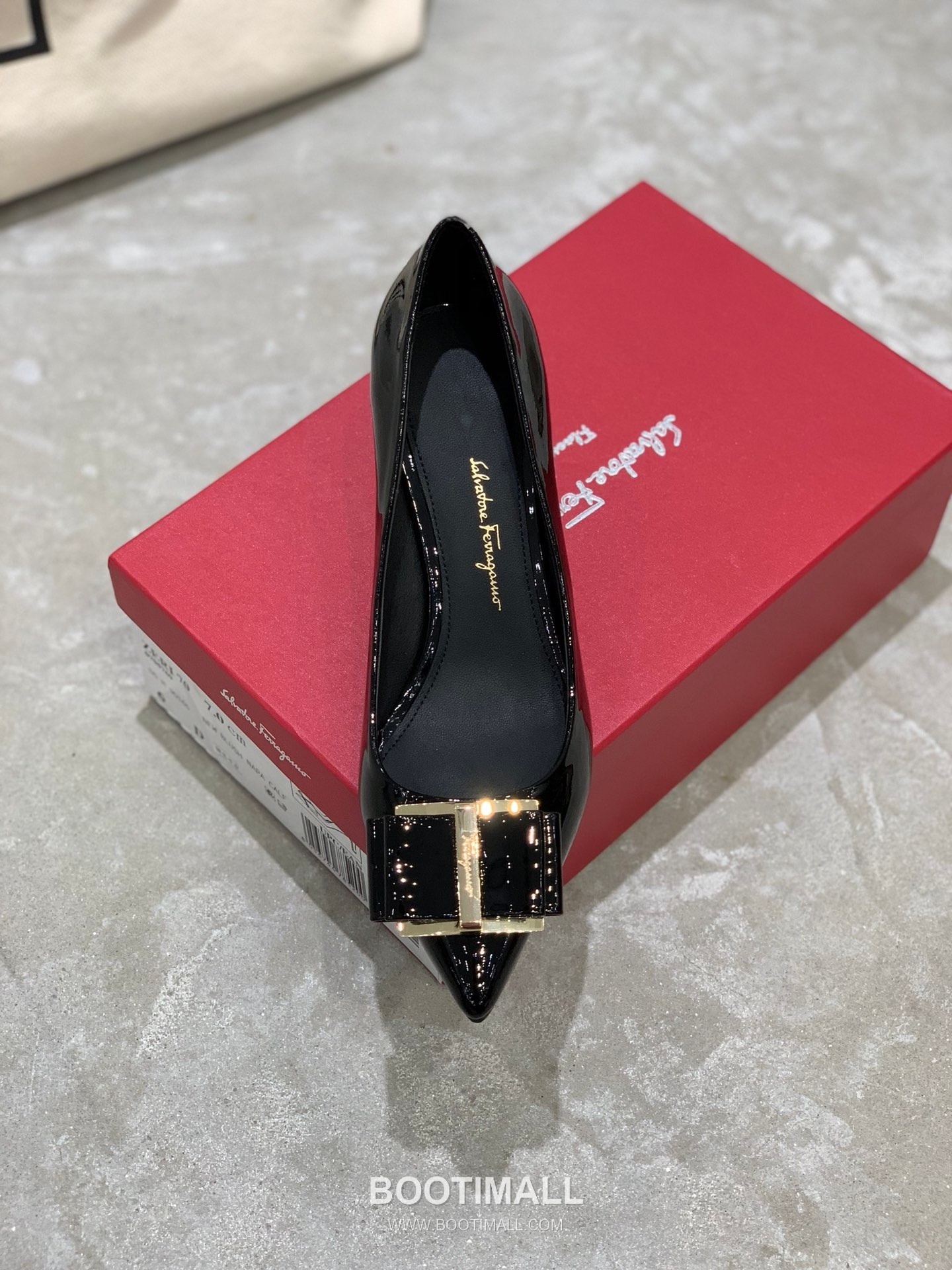 Salvatore Ferragamo Square Toe Calfskin Pump Heels 살바토레 페라가모 스퀘어 토 카프스킨 펌프스 힐 454039 7cm 5