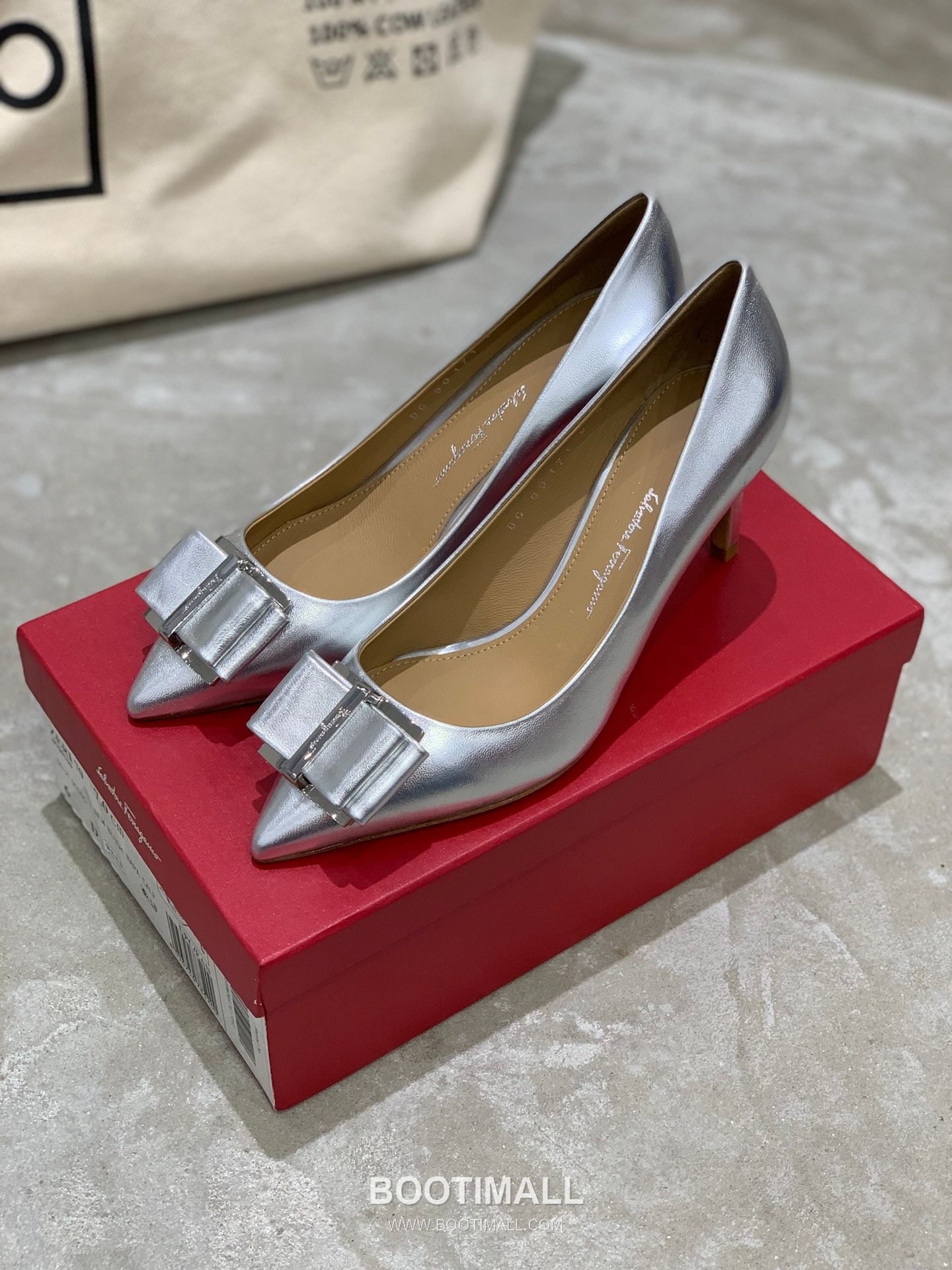 Salvatore Ferragamo Square Toe Calfskin Pump Heels 살바토레 페라가모 스퀘어 토 카프스킨 펌프스 힐 454039 7cm 1