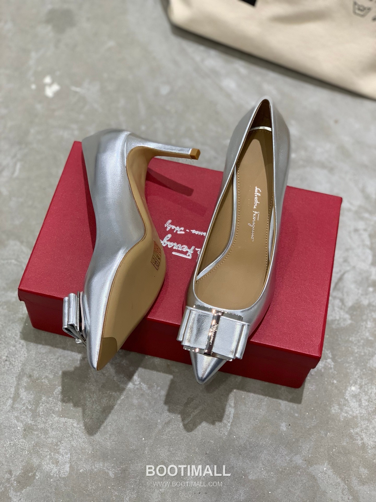 Salvatore Ferragamo Square Toe Calfskin Pump Heels 살바토레 페라가모 스퀘어 토 카프스킨 펌프스 힐 454039 7cm 3