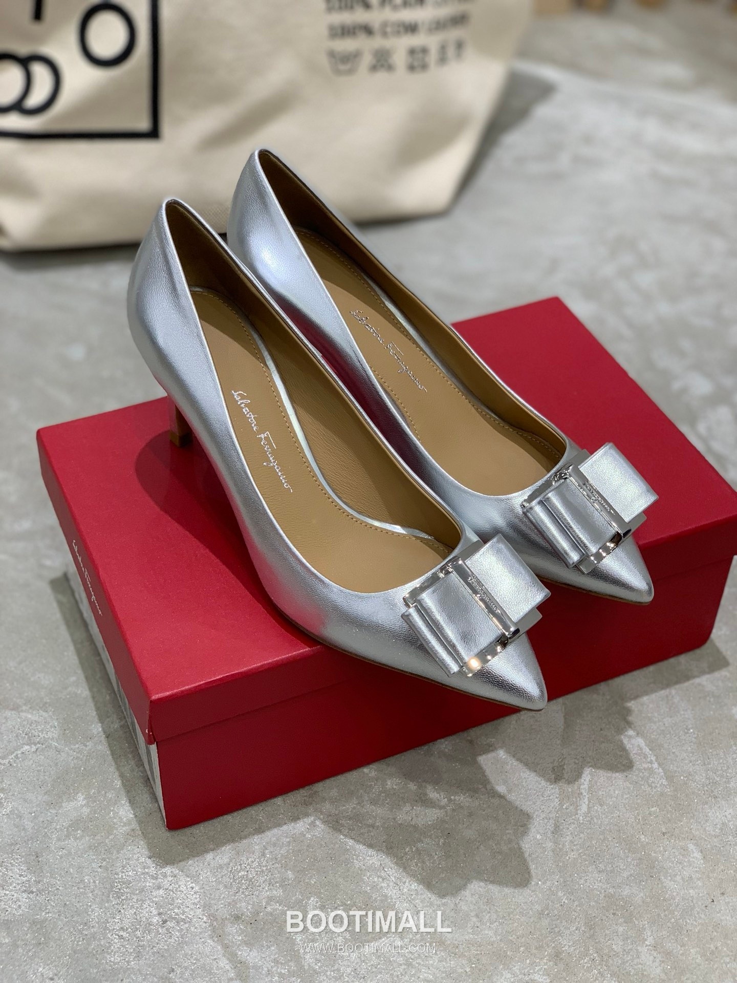 Salvatore Ferragamo Square Toe Calfskin Pump Heels 살바토레 페라가모 스퀘어 토 카프스킨 펌프스 힐 454039 7cm 6