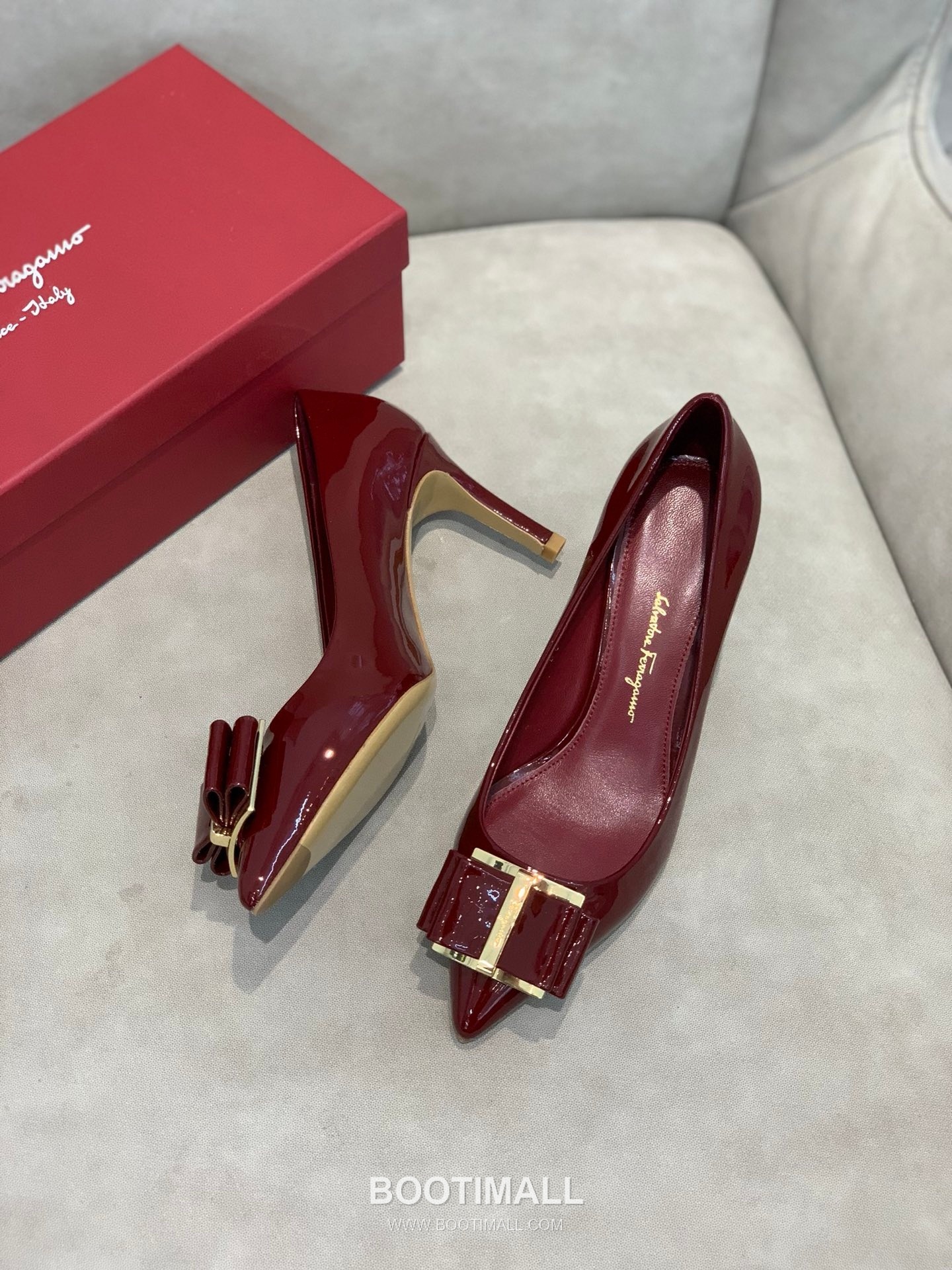 Salvatore Ferragamo Square Toe Calfskin Pump Heels 살바토레 페라가모 스퀘어 토 카프스킨 펌프스 힐 454039 7cm 3