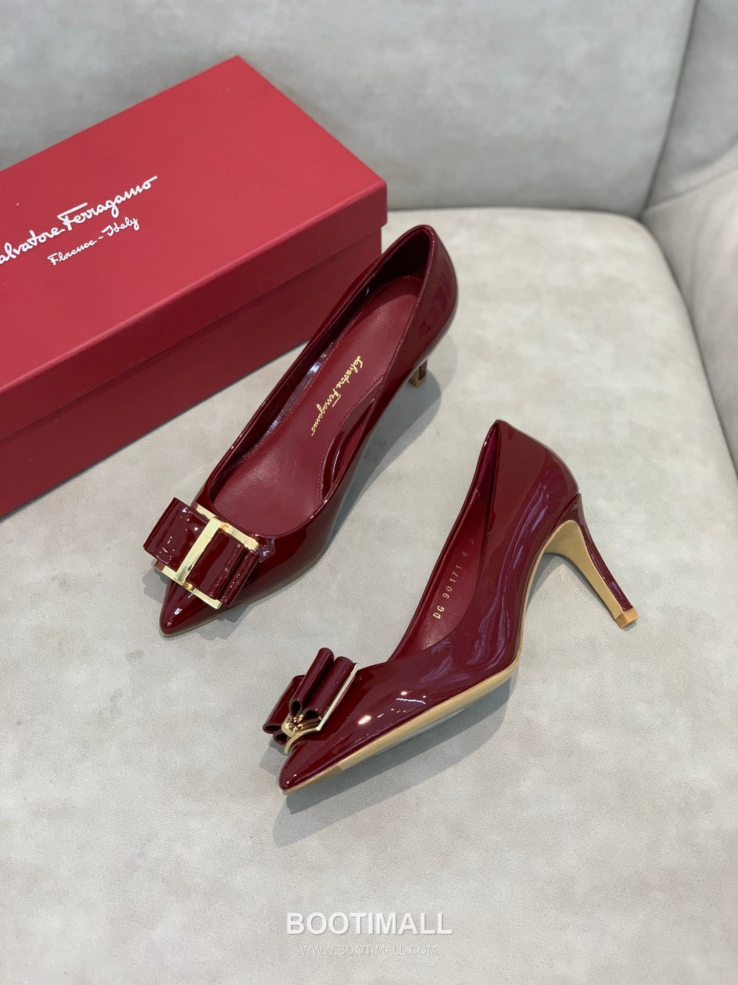 Salvatore Ferragamo Square Toe Calfskin Pump Heels 살바토레 페라가모 스퀘어 토 카프스킨 펌프스 힐 454039 7cm 4