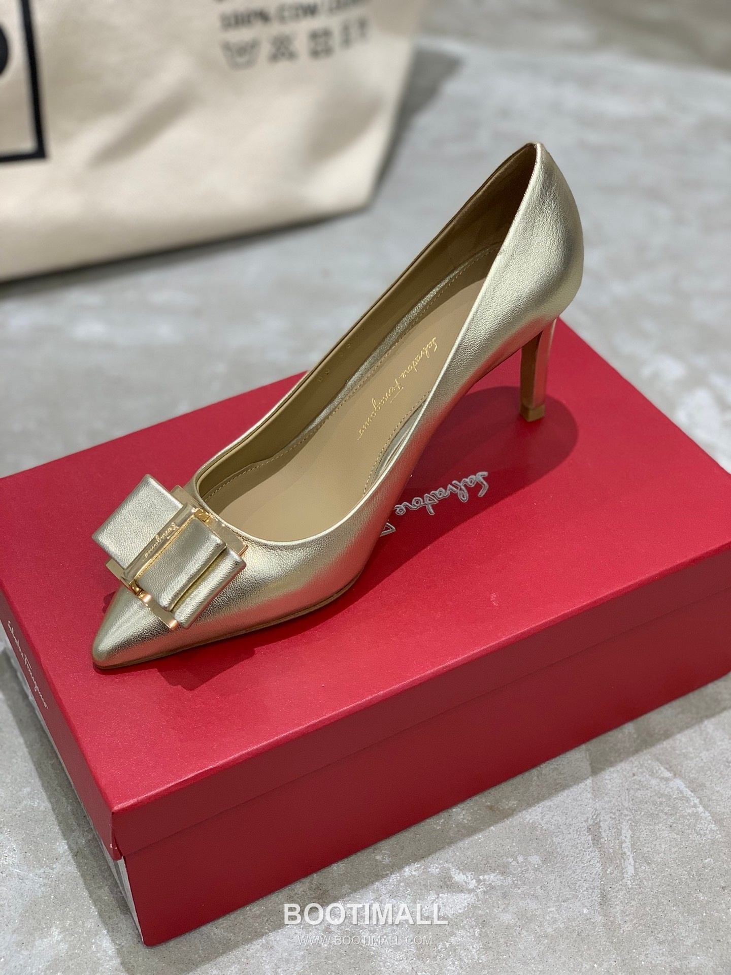 Salvatore Ferragamo Square Toe Calfskin Pump Heels 살바토레 페라가모 스퀘어 토 카프스킨 펌프스 힐 454039 7cm 4