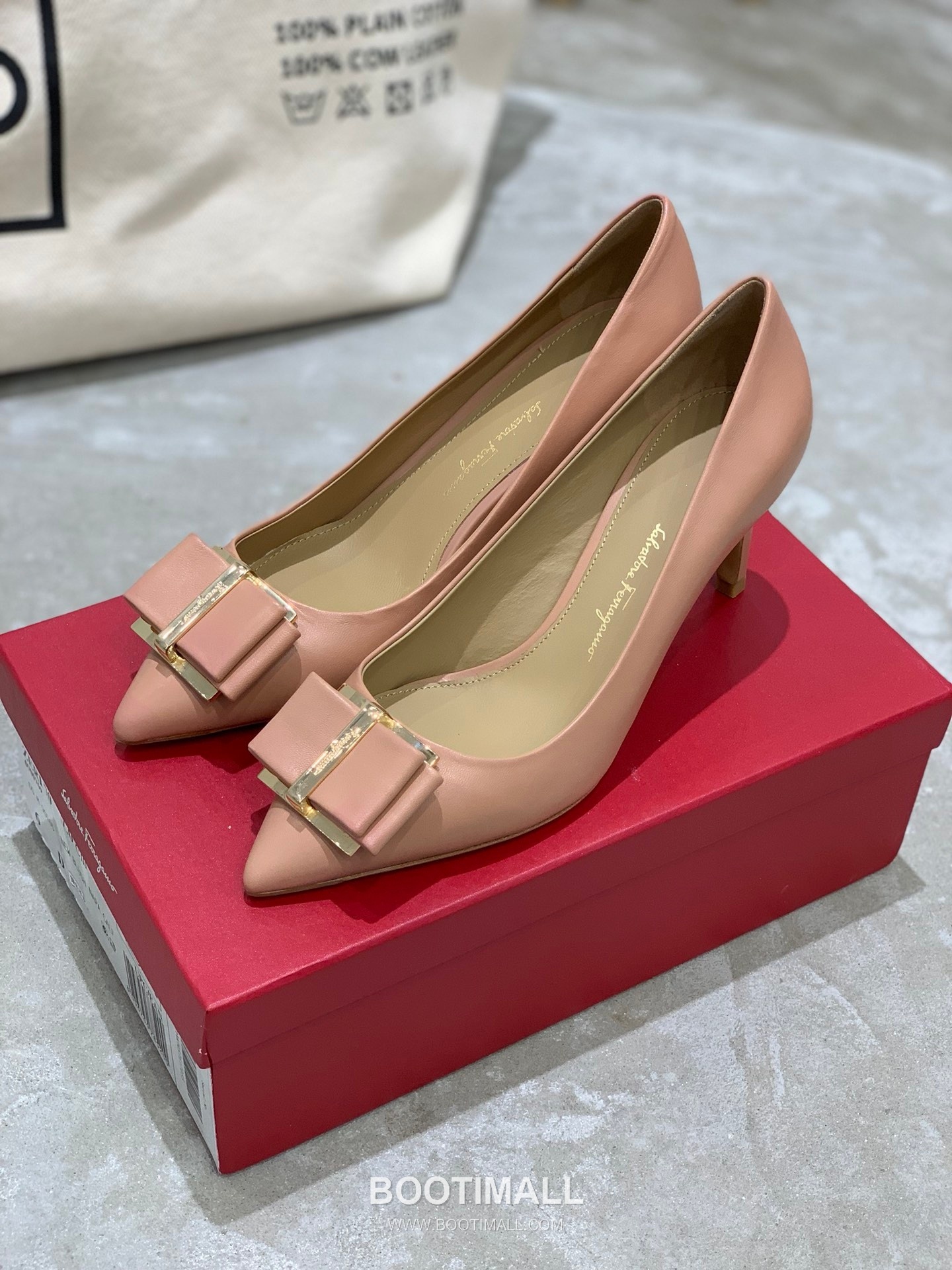 Salvatore Ferragamo Square Toe Calfskin Pump Heels 살바토레 페라가모 스퀘어 토 카프스킨 펌프스 힐 454039 7cm 1