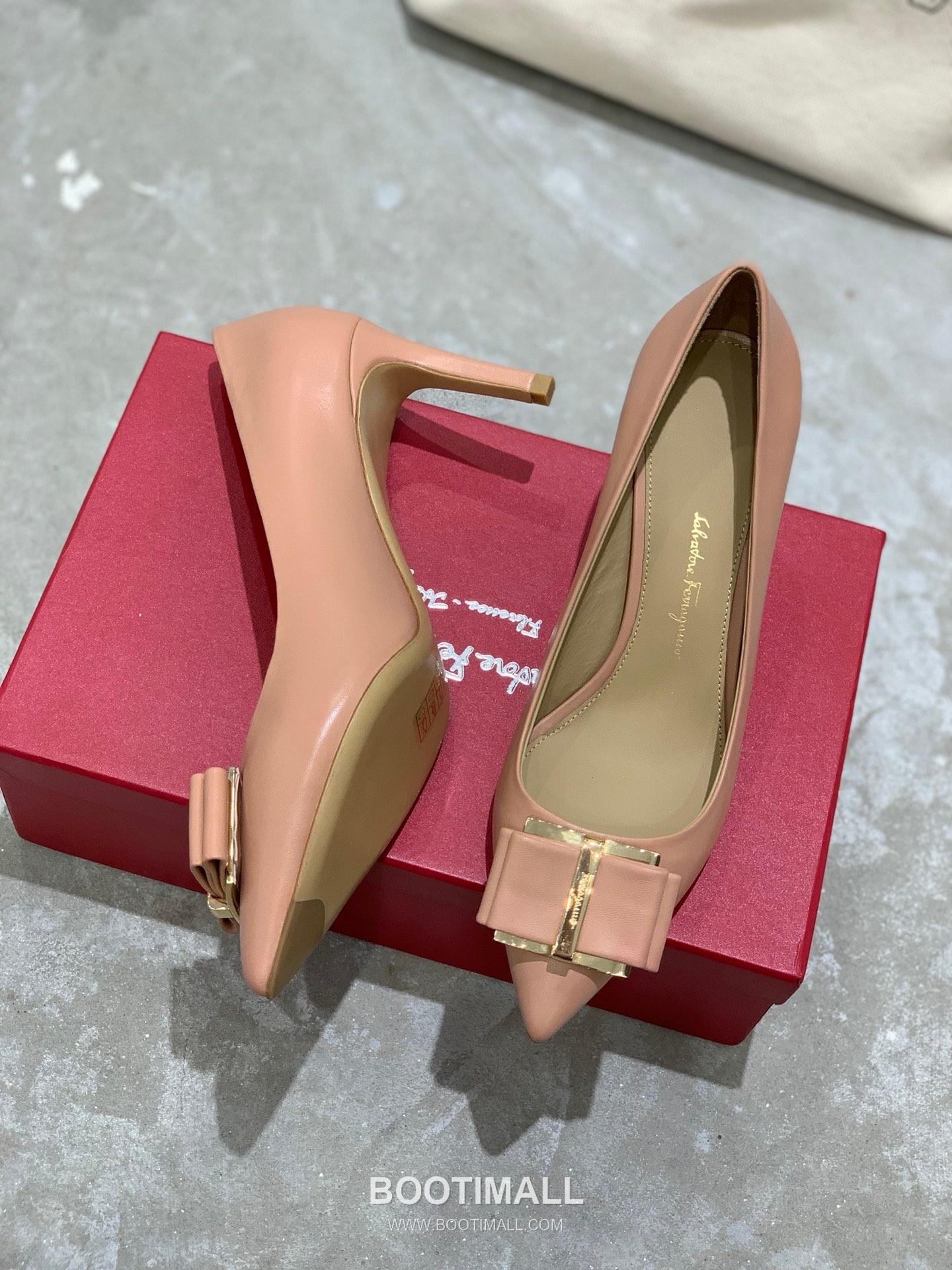 Salvatore Ferragamo Square Toe Calfskin Pump Heels 살바토레 페라가모 스퀘어 토 카프스킨 펌프스 힐 454039 7cm 3
