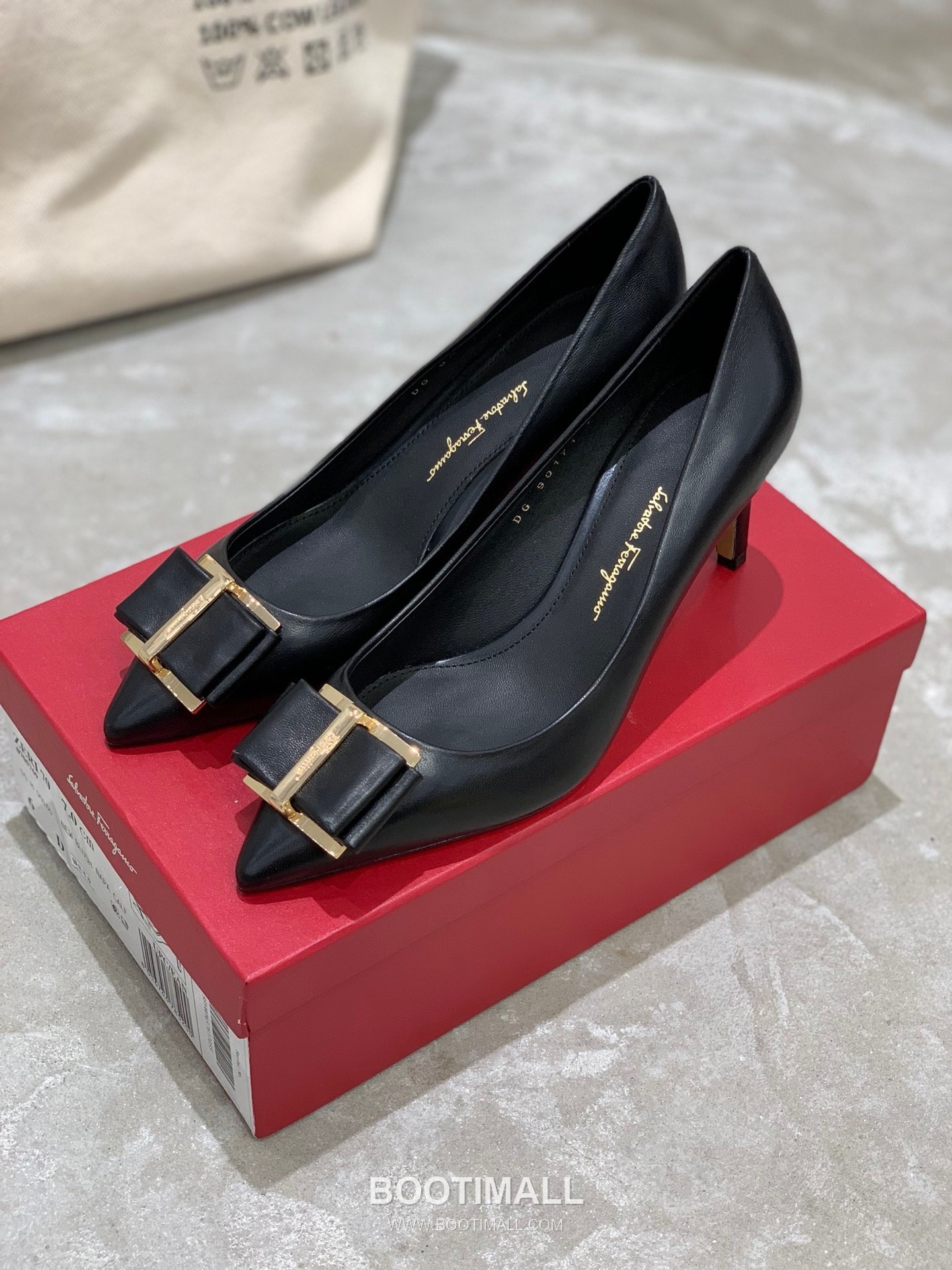 Salvatore Ferragamo Square Toe Calfskin Pump Heels 살바토레 페라가모 스퀘어 토 카프스킨 펌프스 힐 454039 7cm 1