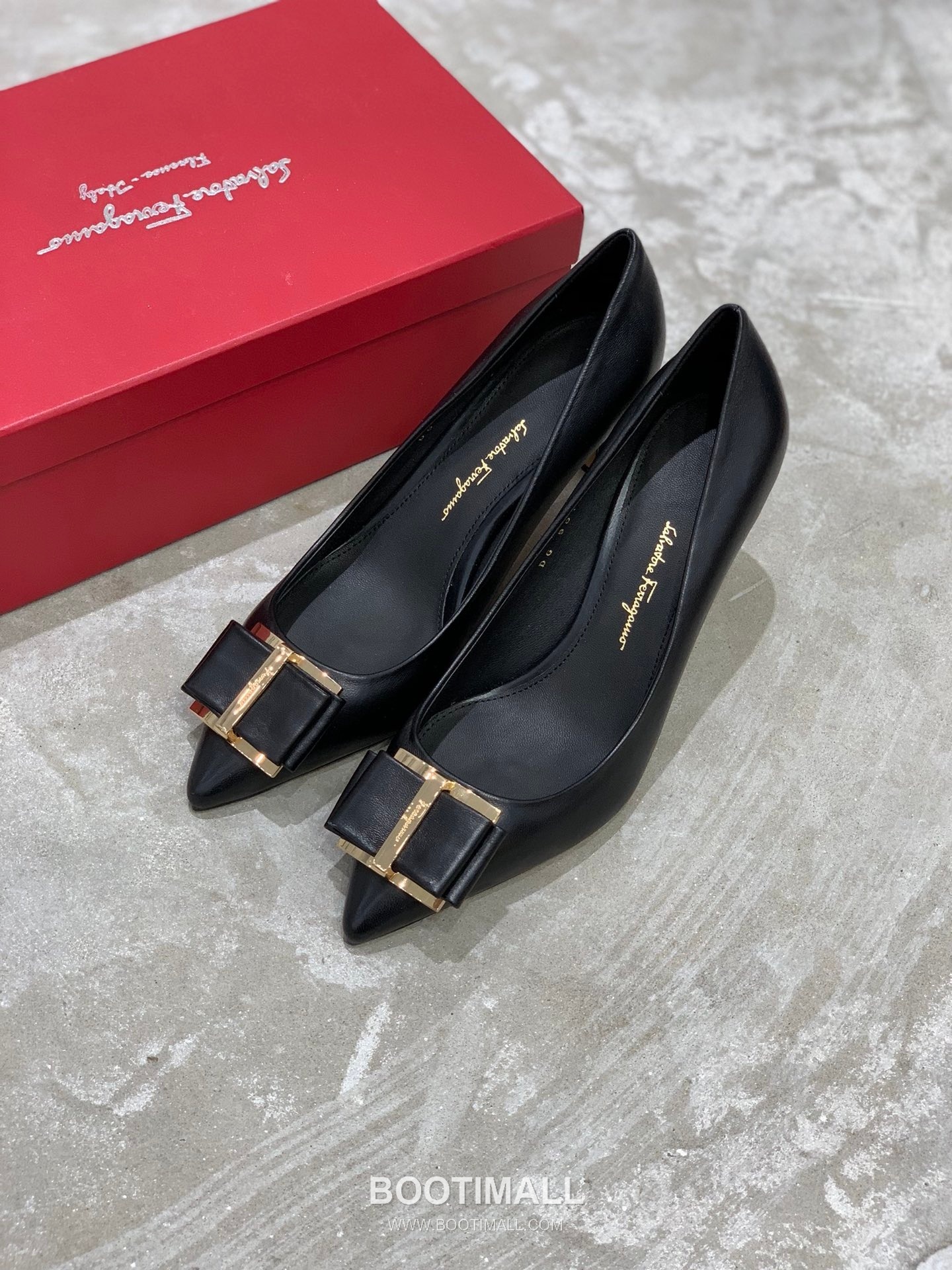 Salvatore Ferragamo Square Toe Calfskin Pump Heels 살바토레 페라가모 스퀘어 토 카프스킨 펌프스 힐 454039 7cm 2