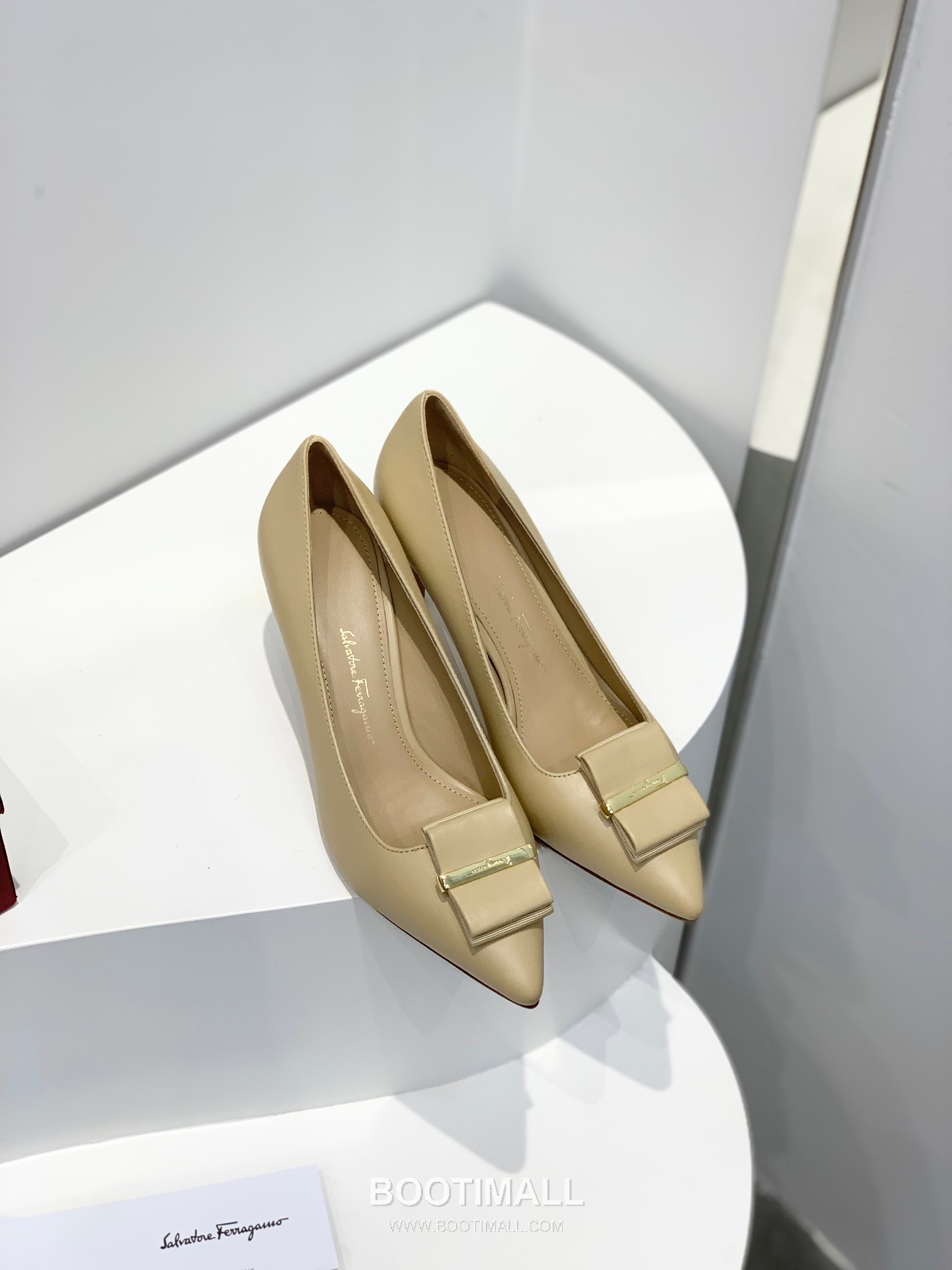 Salvatore Ferragamo Double Bow Pointed Toe Pump Heels 살바토레 페라가모 더블 리본 포인티드 토 펌프스 힐 504845 7cm 7