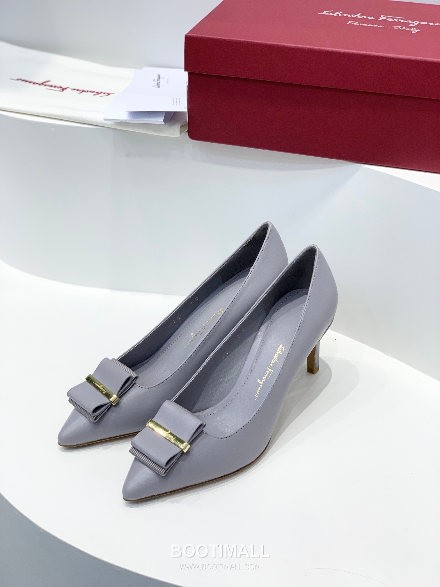 Salvatore Ferragamo Double Bow Pointed Toe Pump Heels 살바토레 페라가모 더블 리본 포인티드 토 펌프스 힐 504845 7cm 3