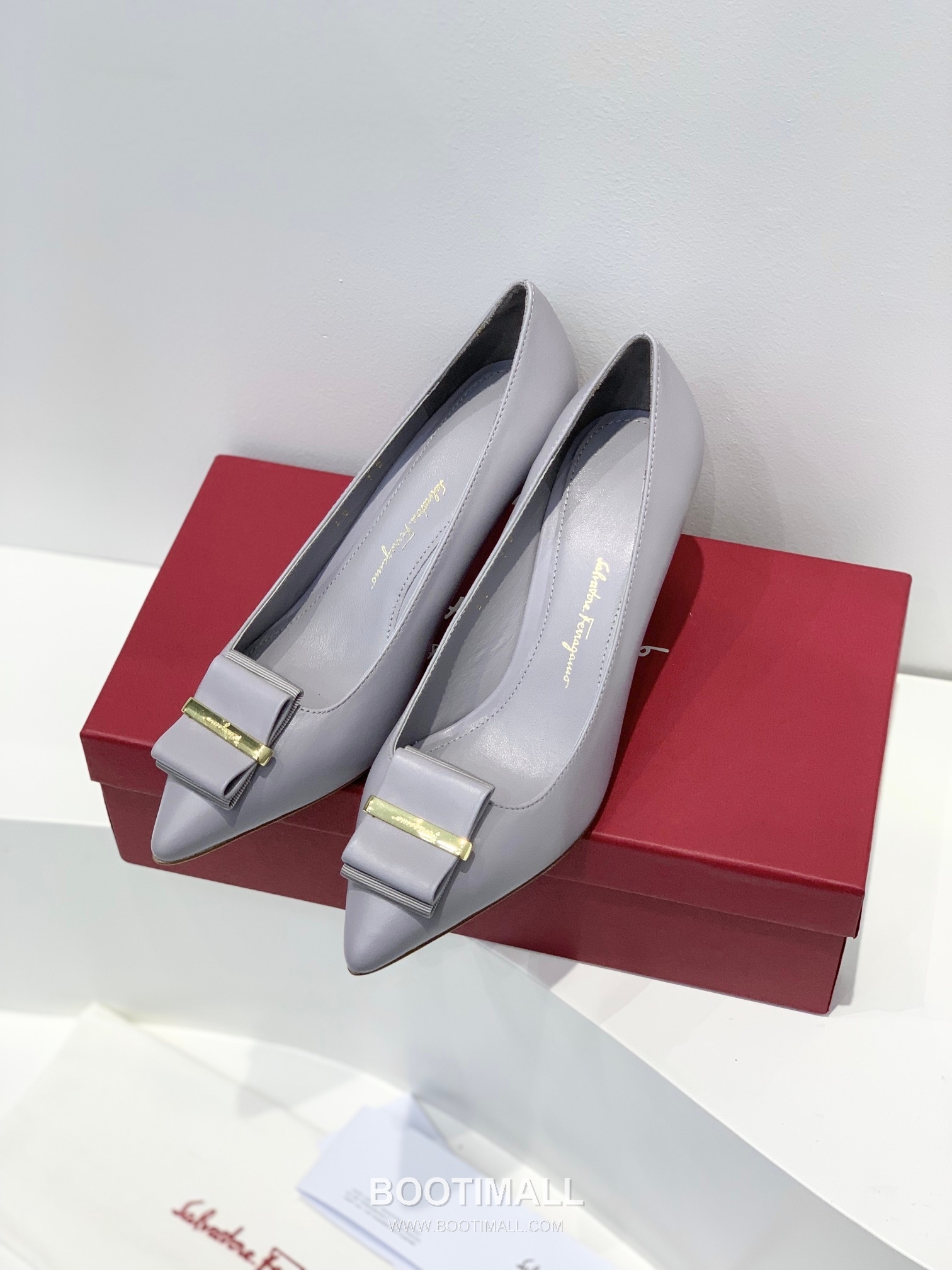 Salvatore Ferragamo Double Bow Pointed Toe Pump Heels 살바토레 페라가모 더블 리본 포인티드 토 펌프스 힐 504845 7cm 4