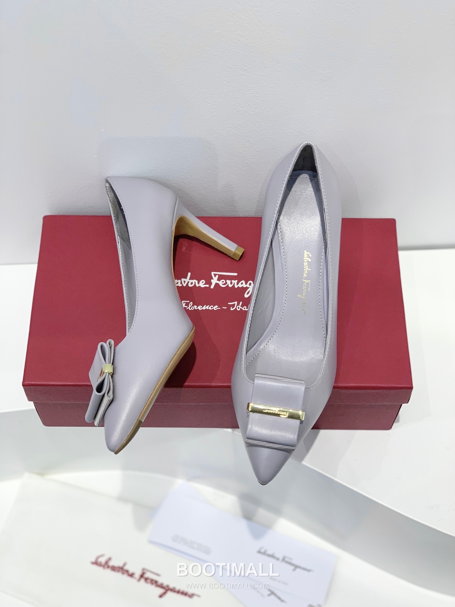 Salvatore Ferragamo Double Bow Pointed Toe Pump Heels 살바토레 페라가모 더블 리본 포인티드 토 펌프스 힐 504845 7cm 5