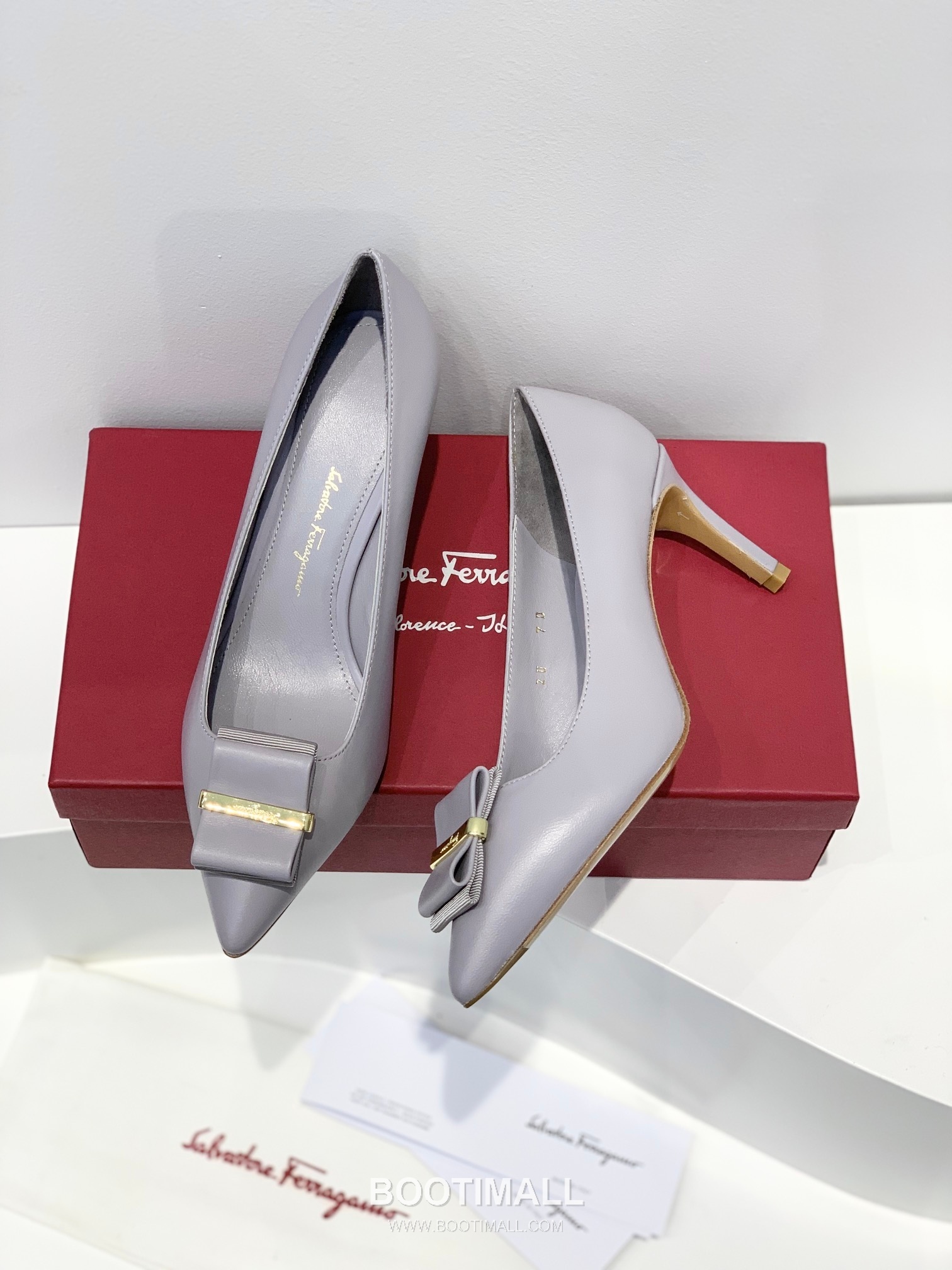 Salvatore Ferragamo Double Bow Pointed Toe Pump Heels 살바토레 페라가모 더블 리본 포인티드 토 펌프스 힐 504845 7cm 6