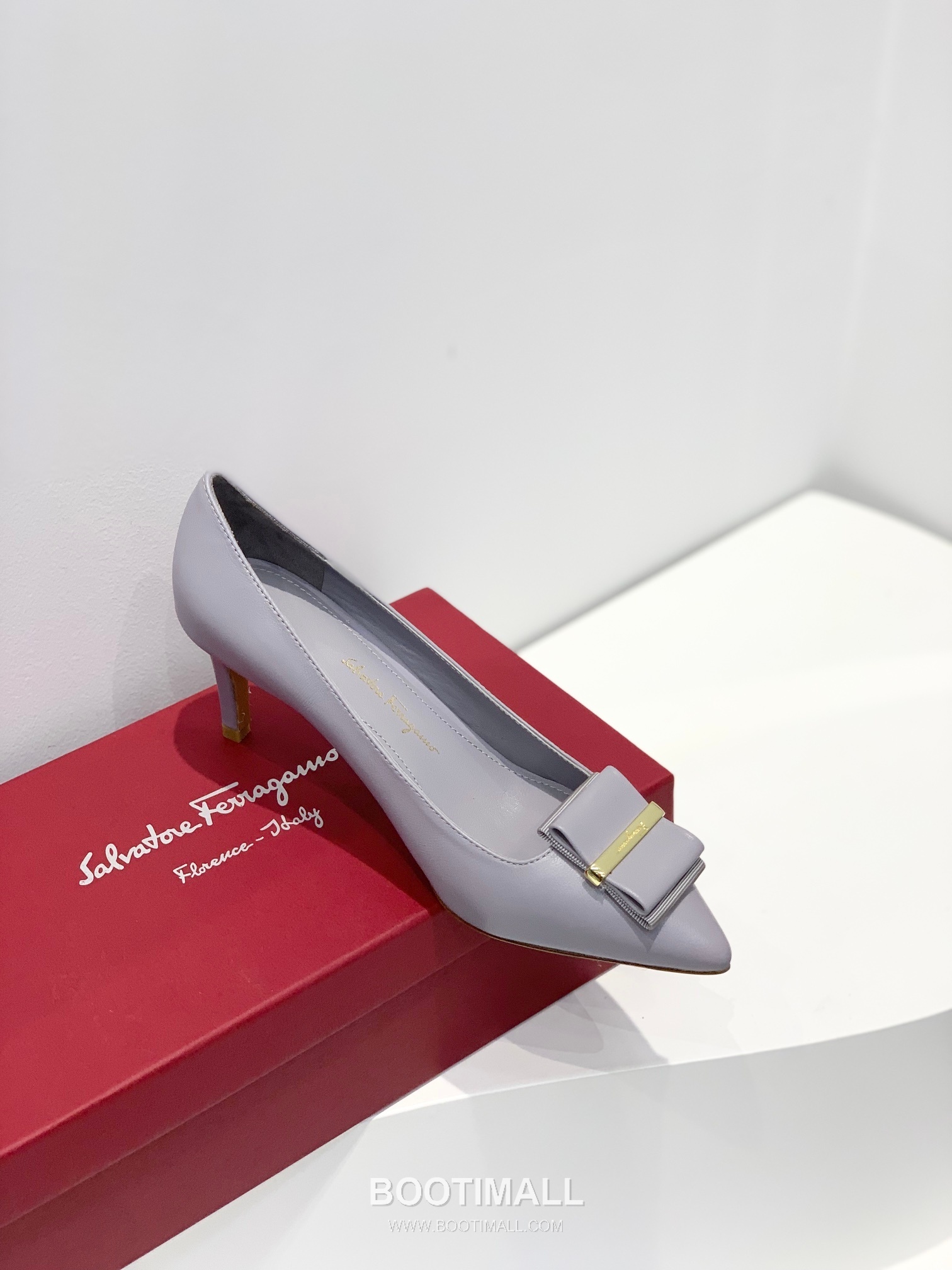 Salvatore Ferragamo Double Bow Pointed Toe Pump Heels 살바토레 페라가모 더블 리본 포인티드 토 펌프스 힐 504845 7cm 7