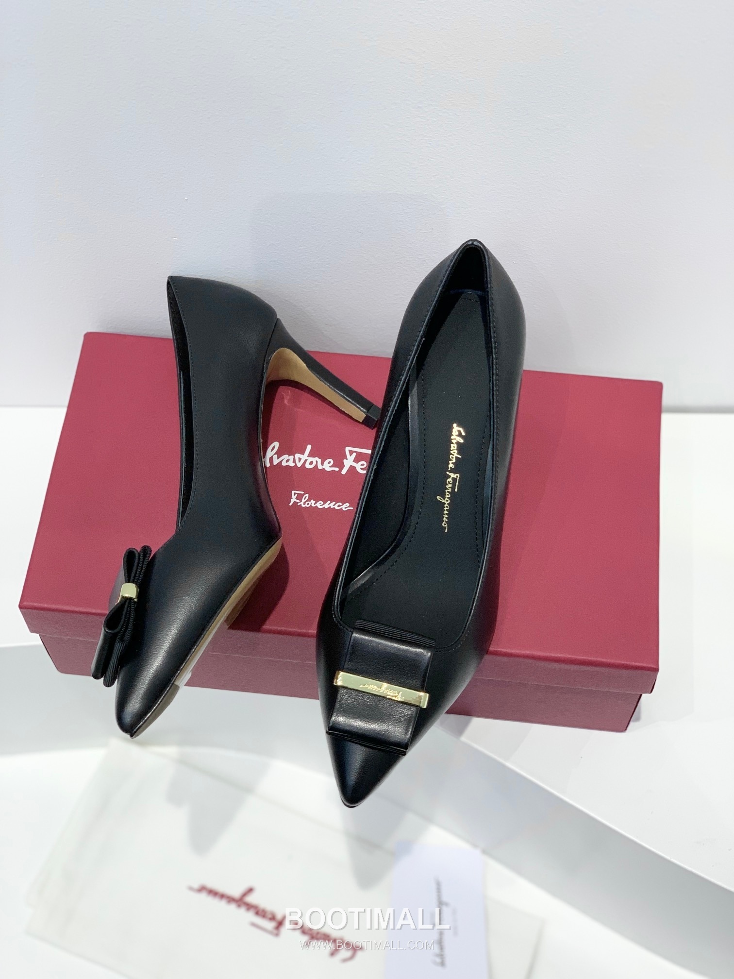 Salvatore Ferragamo Double Bow Pointed Toe Pump Heels 살바토레 페라가모 더블 리본 포인티드 토 펌프스 힐 504845 7cm 4