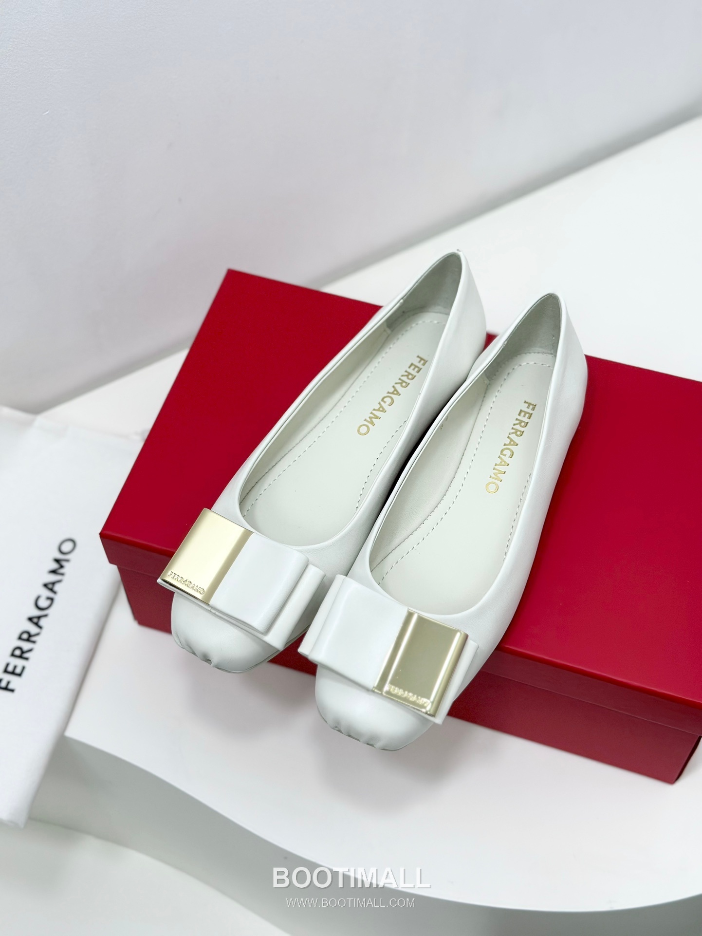 Salvatore Ferragamo Double Bow Nappa Leather Ballet Flats 살바토레 페라가모 더블 리본 나파 레더 발레리나 플랫 454039 3cm 2