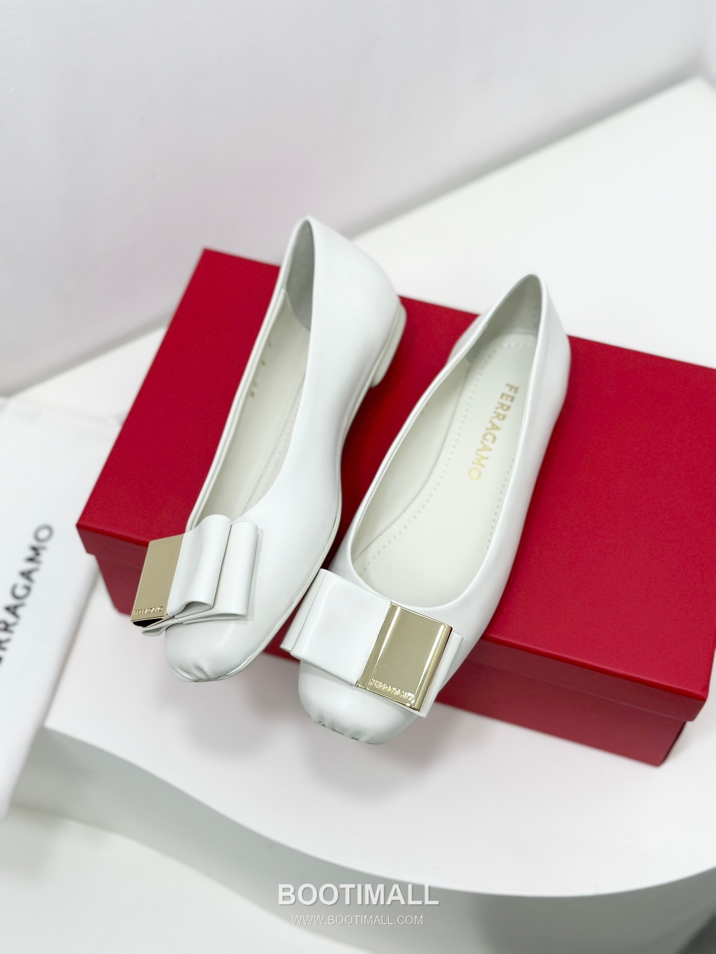 Salvatore Ferragamo Double Bow Nappa Leather Ballet Flats 살바토레 페라가모 더블 리본 나파 레더 발레리나 플랫 454039 3cm 3