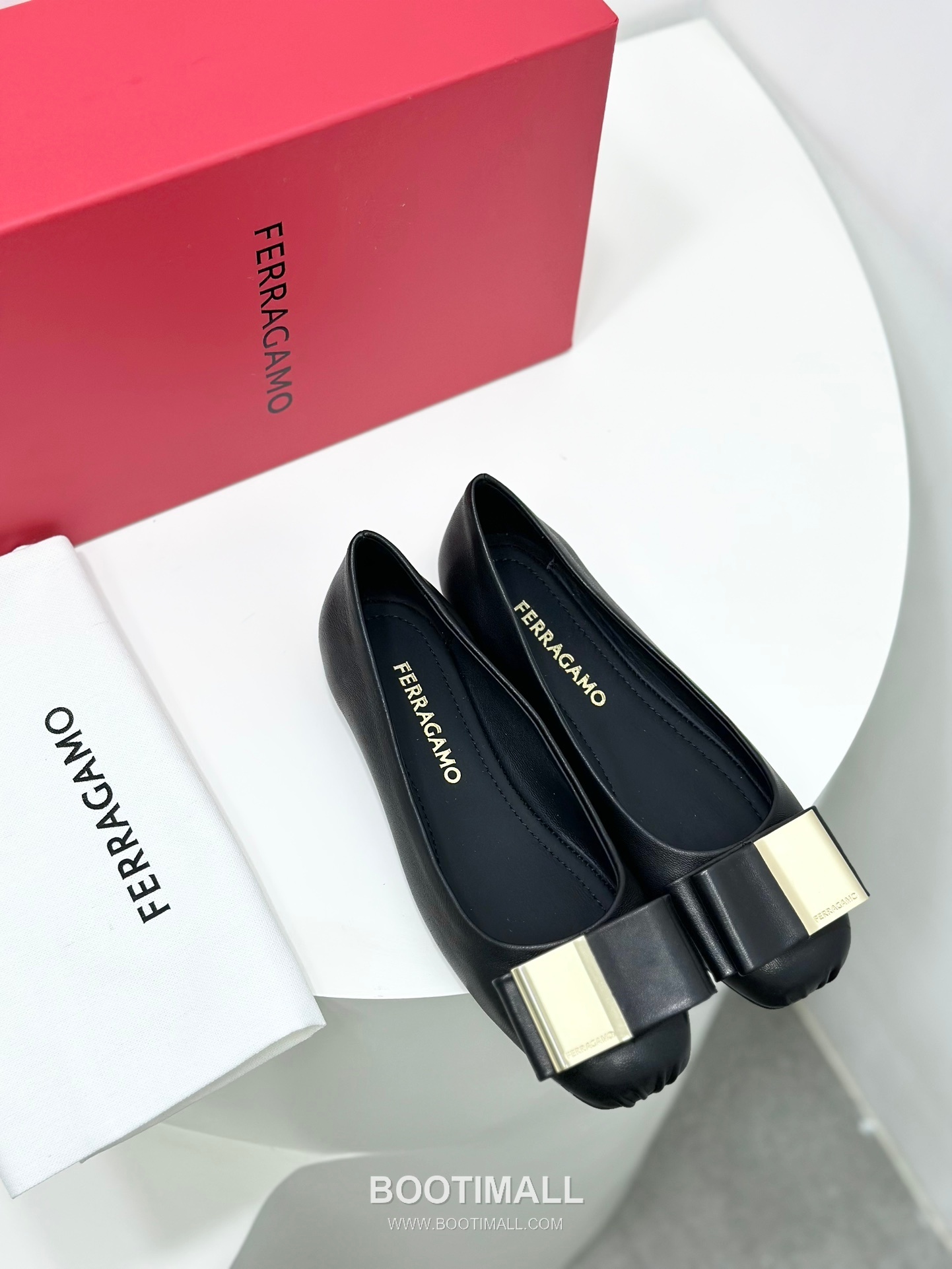 Salvatore Ferragamo Double Bow Nappa Leather Ballet Flats 살바토레 페라가모 더블 리본 나파 레더 발레리나 플랫 454039 3cm 1