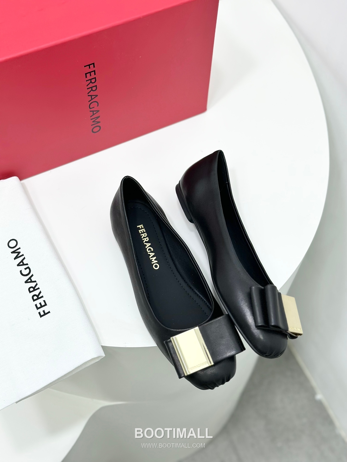 Salvatore Ferragamo Double Bow Nappa Leather Ballet Flats 살바토레 페라가모 더블 리본 나파 레더 발레리나 플랫 454039 3cm 2