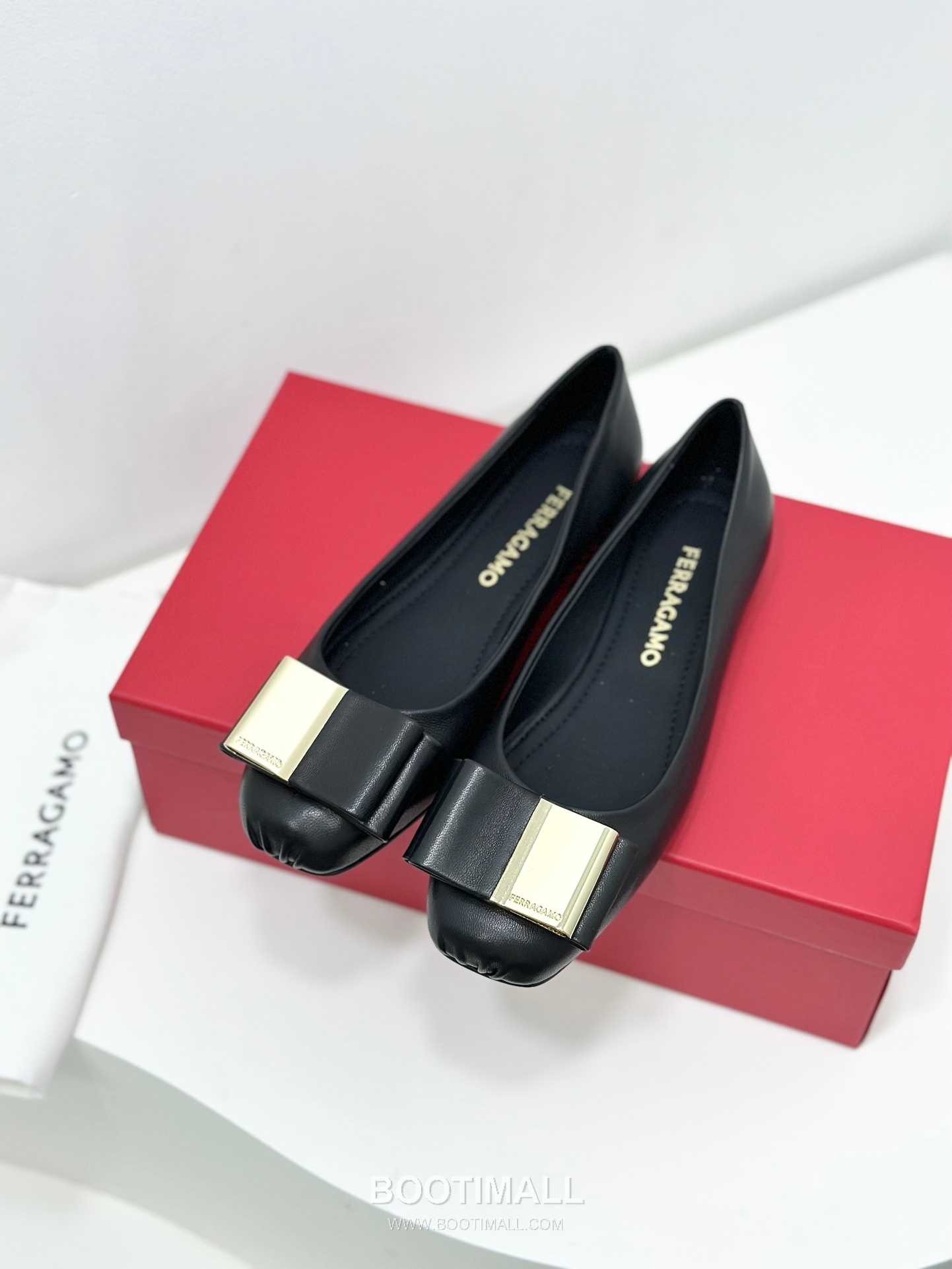 Salvatore Ferragamo Double Bow Nappa Leather Ballet Flats 살바토레 페라가모 더블 리본 나파 레더 발레리나 플랫 454039 3cm 3