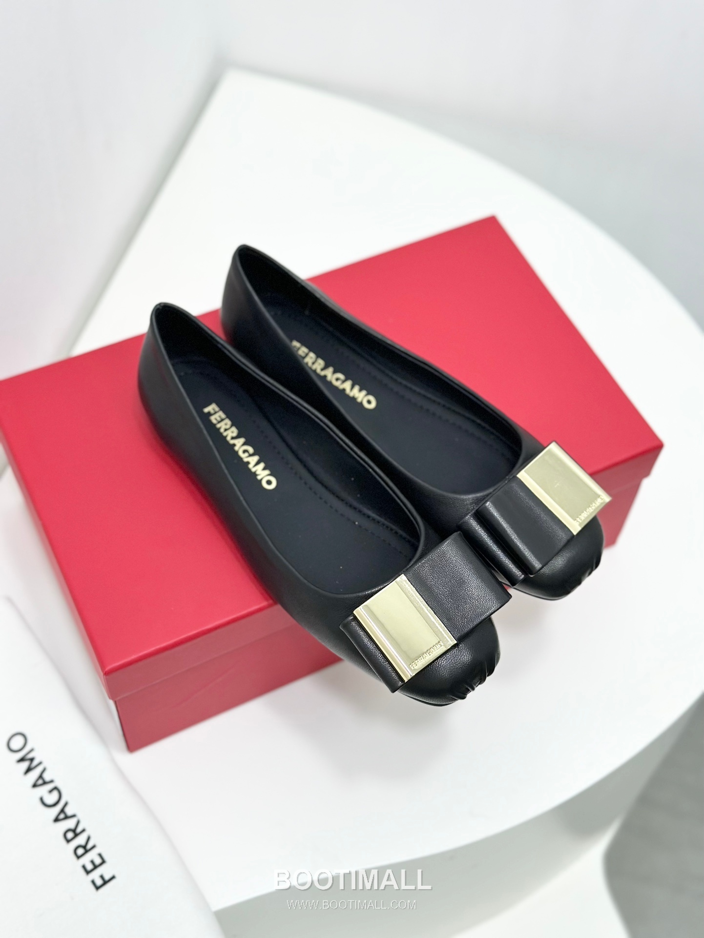 Salvatore Ferragamo Double Bow Nappa Leather Ballet Flats 살바토레 페라가모 더블 리본 나파 레더 발레리나 플랫 454039 3cm 4