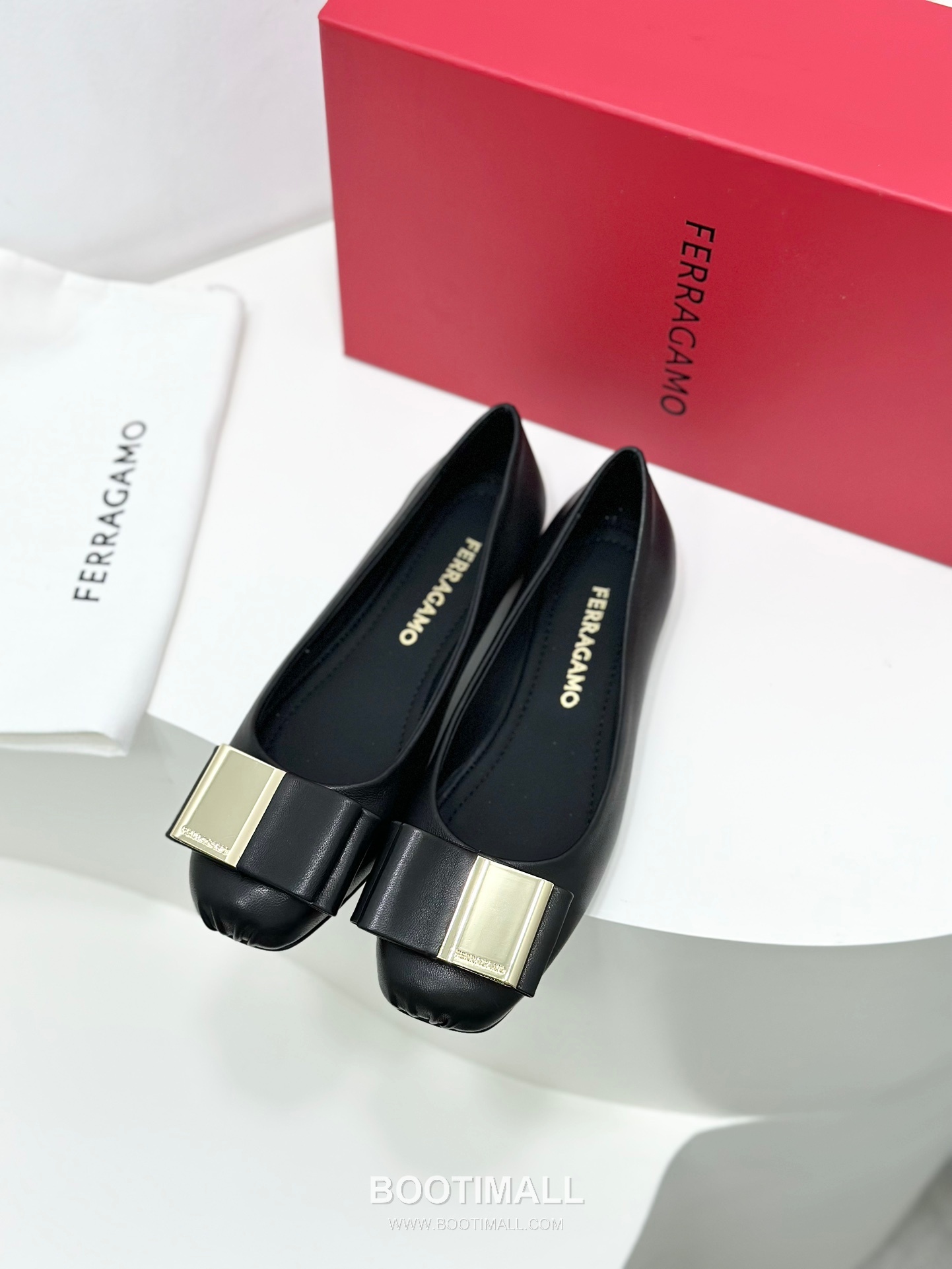 Salvatore Ferragamo Double Bow Nappa Leather Ballet Flats 살바토레 페라가모 더블 리본 나파 레더 발레리나 플랫 454039 3cm 5