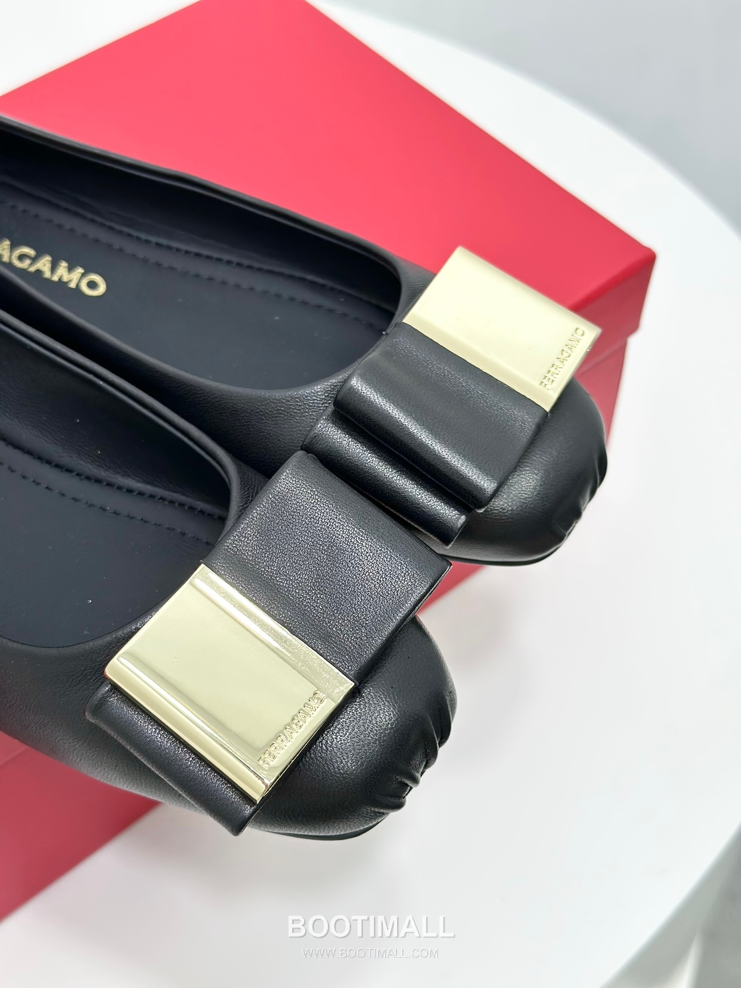 Salvatore Ferragamo Double Bow Nappa Leather Ballet Flats 살바토레 페라가모 더블 리본 나파 레더 발레리나 플랫 454039 3cm 7