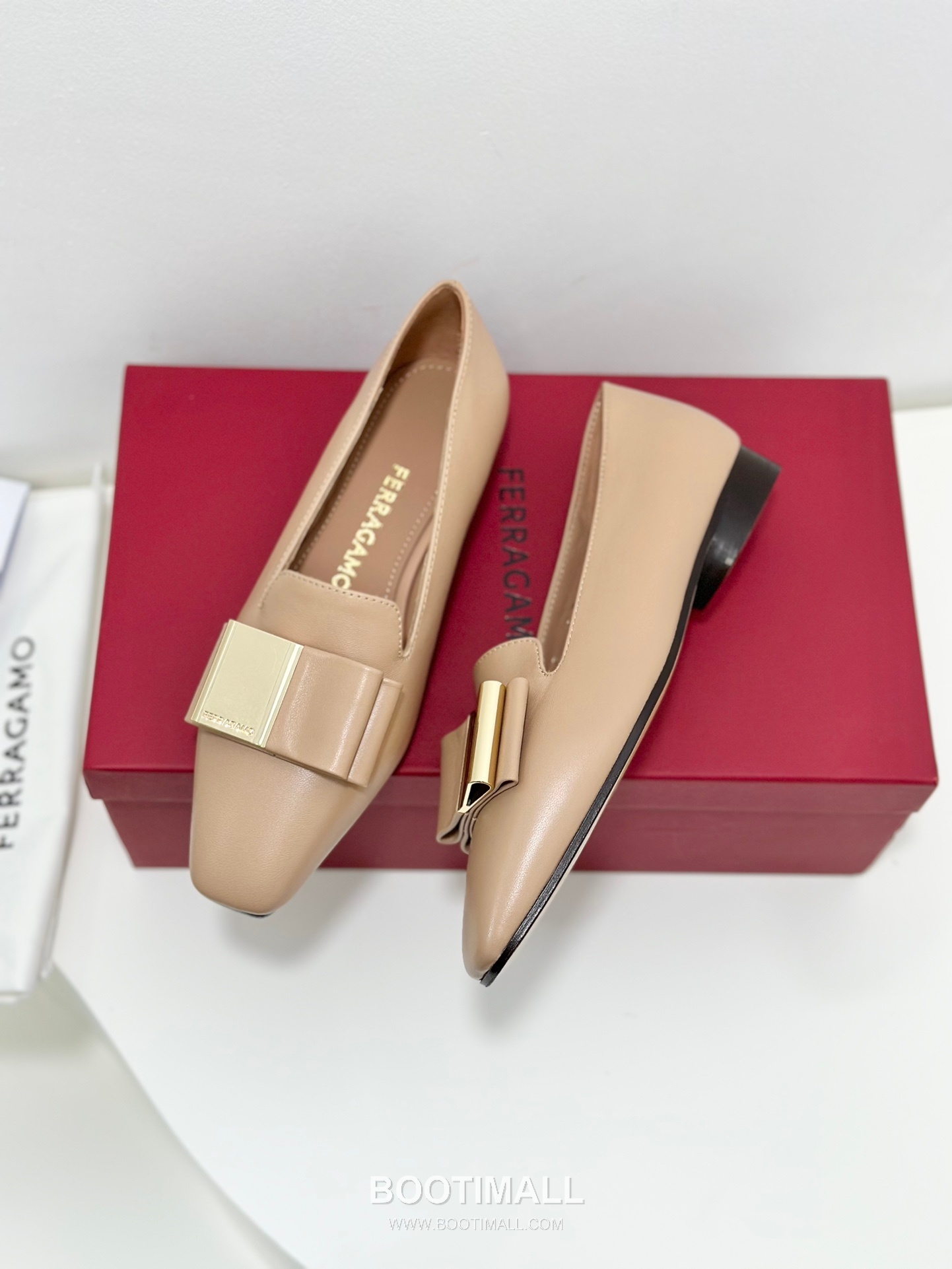 Salvatore Ferragamo Double Bow Nappa Leather Moccasin Loafers 살바토레 페라가모 더블 리본 나파 레더 모카신 로퍼 504845 3cm 7