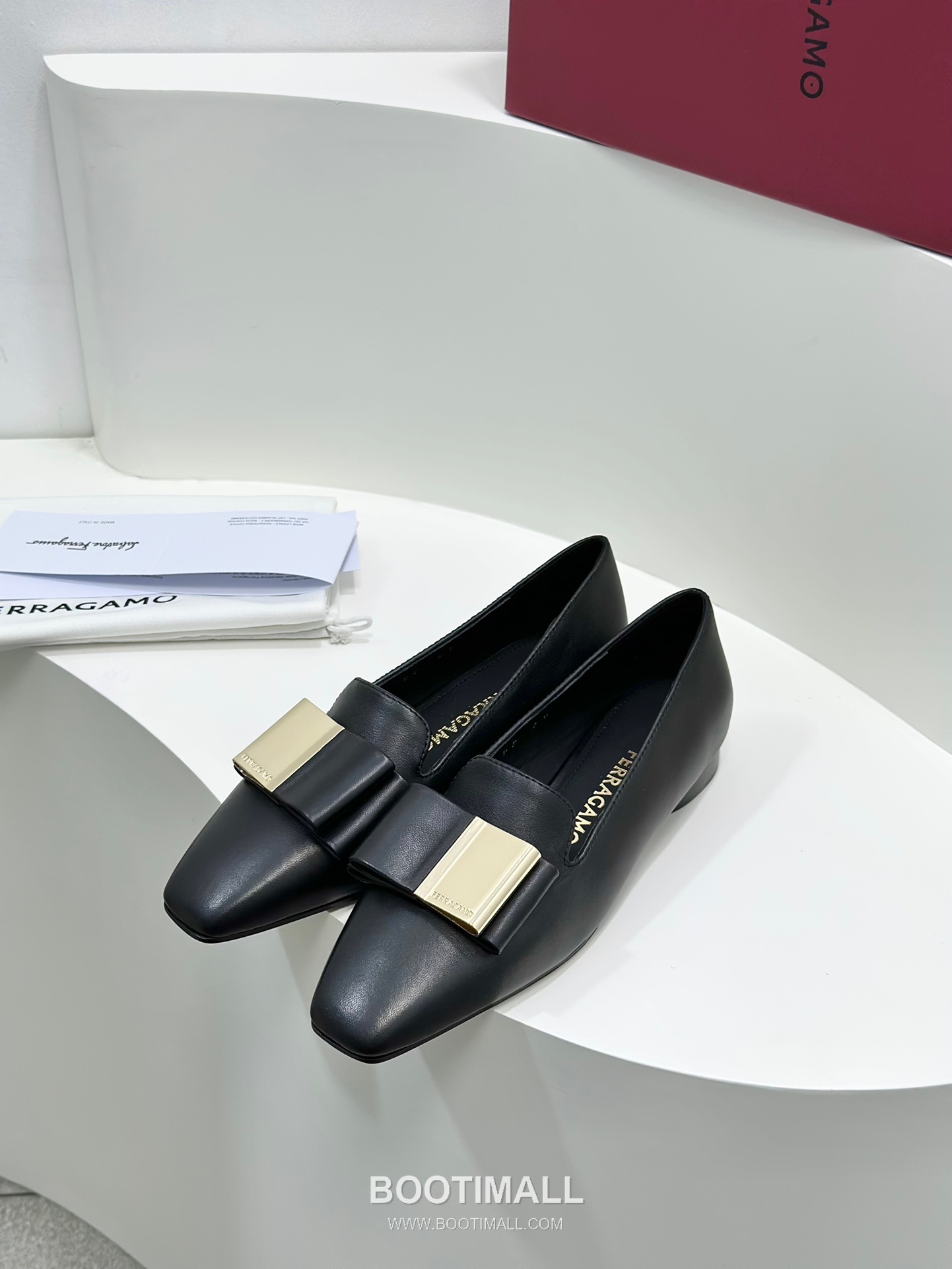 Salvatore Ferragamo Double Bow Nappa Leather Moccasin Loafers 살바토레 페라가모 더블 리본 나파 레더 모카신 로퍼 504845 3cm 2
