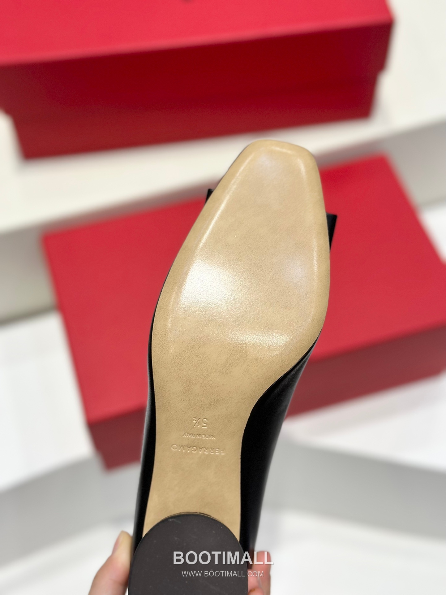 Salvatore Ferragamo Double Bow Nappa Leather Block Heel Pumps 살바토레 페라가모 더블 리본 나파 레더 블록 힐 펌프스 504845 6cm 8