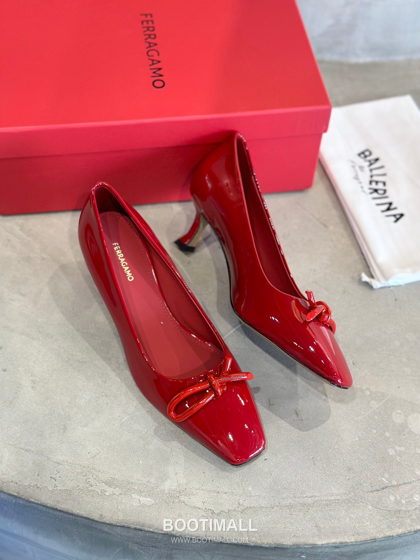 Salvatore Ferragamo Asymmetric Bow Lambskin Pump Heels 살바토레 페라가모 비대칭 리본 램스킨 펌프스 힐 504845 7cm 4