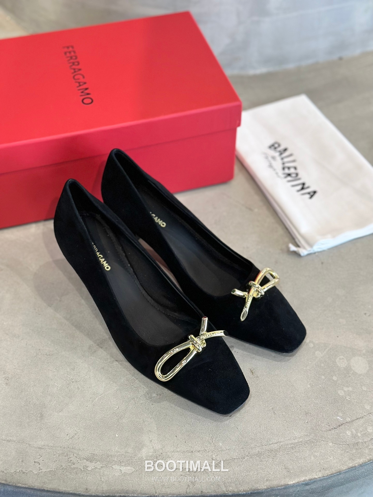 Salvatore Ferragamo Asymmetric Bow Lambskin Pump Heels 살바토레 페라가모 비대칭 리본 램스킨 펌프스 힐 504845 7cm 3