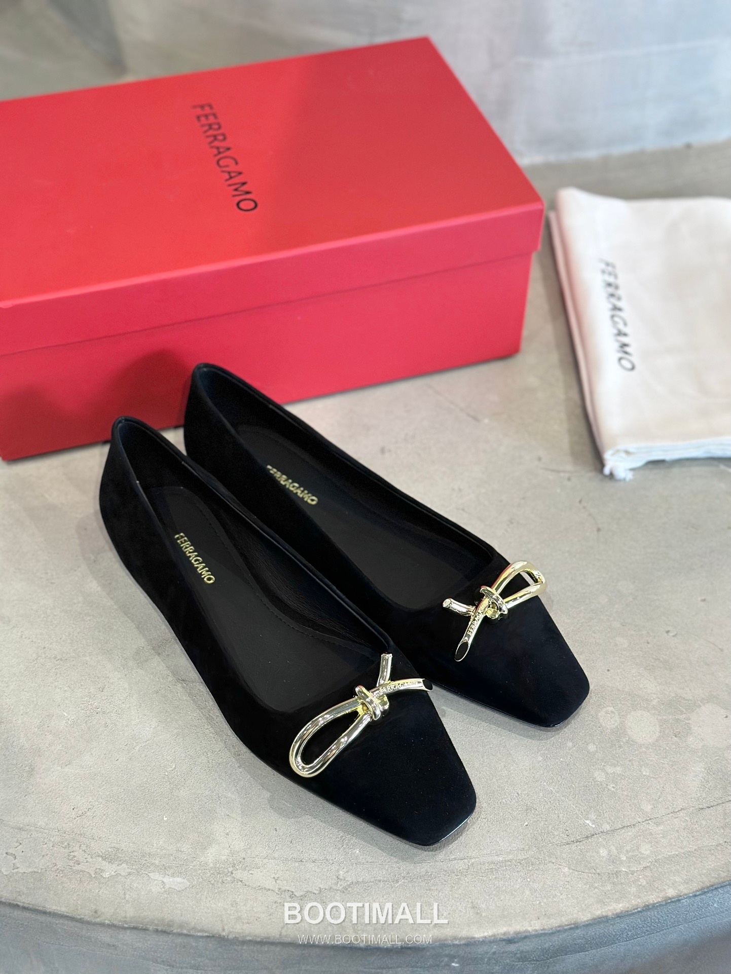 Salvatore Ferragamo Asymmetric Bow Lambskin Ballet Flats 살바토레 페라가모 비대칭 리본 램스킨 발레리나 플랫 504845 2cm 6