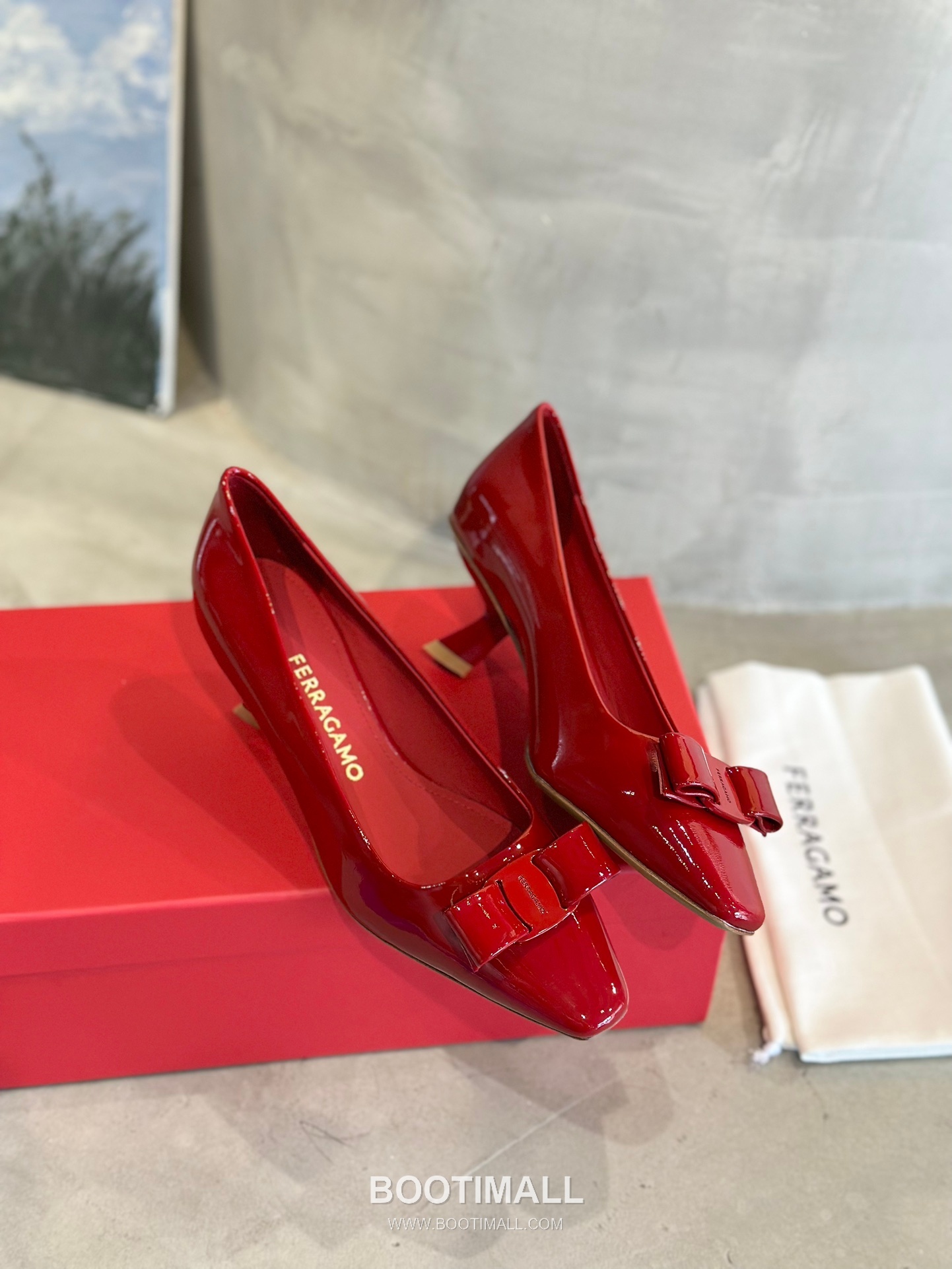 Salvatore Ferragamo Vara Bow Patent Leather Pump Heels 살바토레 페라가모 바라 리본 페이턴트 레더 펌프스 힐 504845 7cm 6