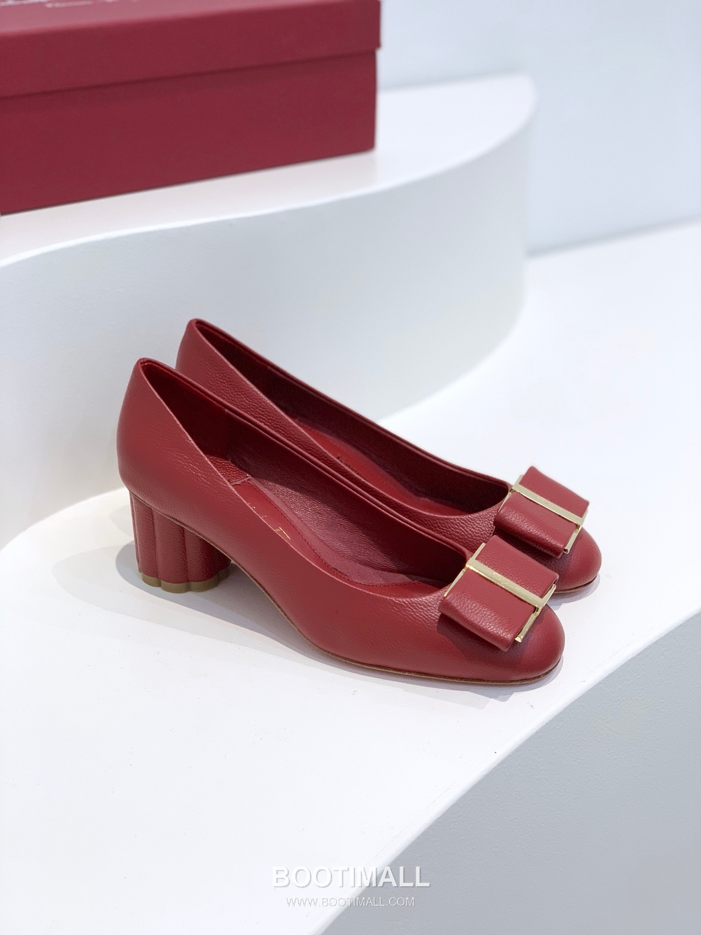 Salvatore Ferragamo Vara Bow Velvet Mid Heel Pumps 살바토레 페라가모 바라 리본 벨벳 미들 힐 펌프스 504845 5cm 4