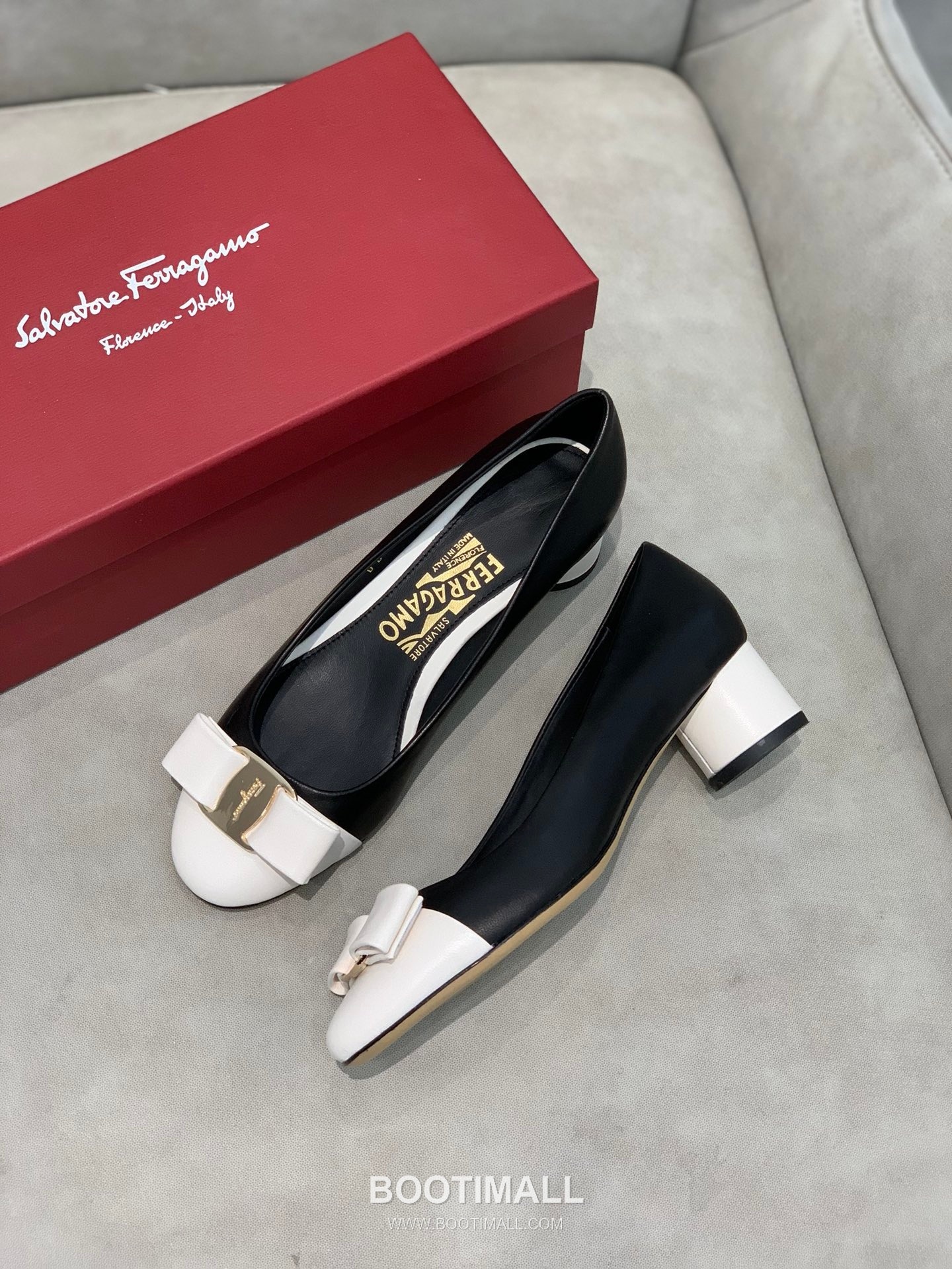 Salvatore Ferragamo Vara Bow Nappa Leather Mid Heel Pumps 살바토레 페라가모 바라 리본 나파 레더 미들 힐 펌프스 504845 3cm 4