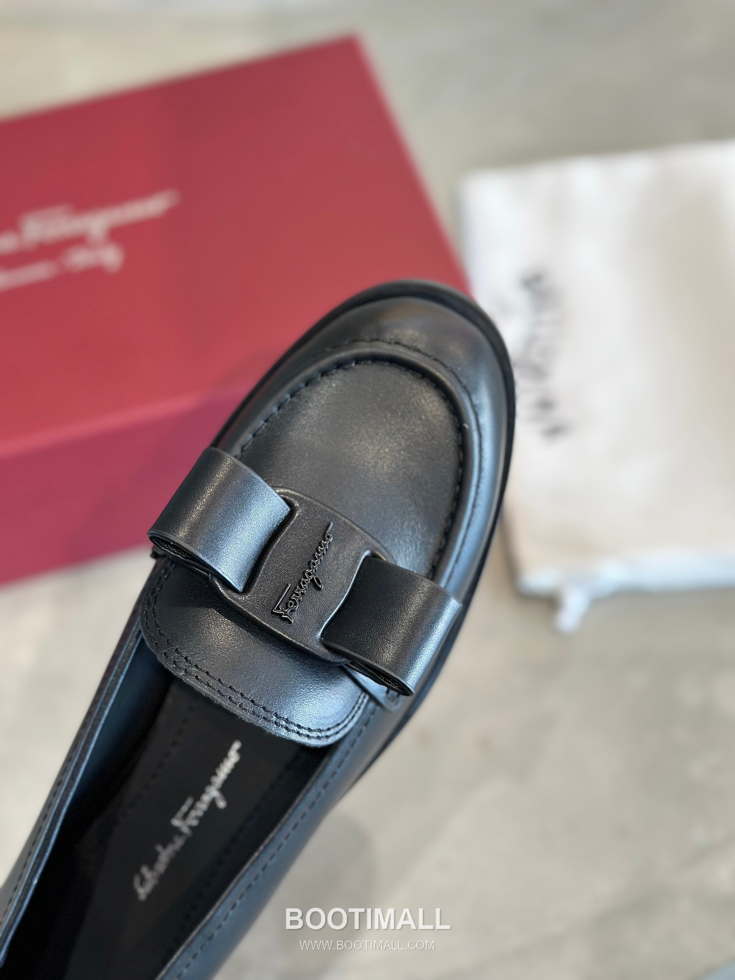 Salvatore Ferragamo Viva Bow Leather Loafer Flats 살바토레 페라가모 비바 리본 레더 로퍼 플랫 555048 2cm 7