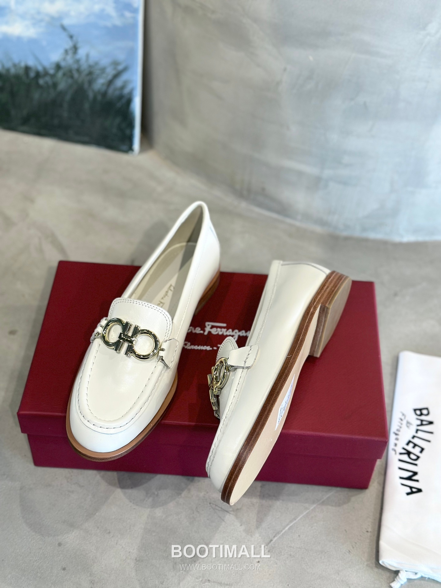Salvatore Ferragamo Gancini Goatskin Leather Loafer Flats 살바토레 페라가모 간치니 고트스킨 레더 로퍼 플랫 555048 2cm 5