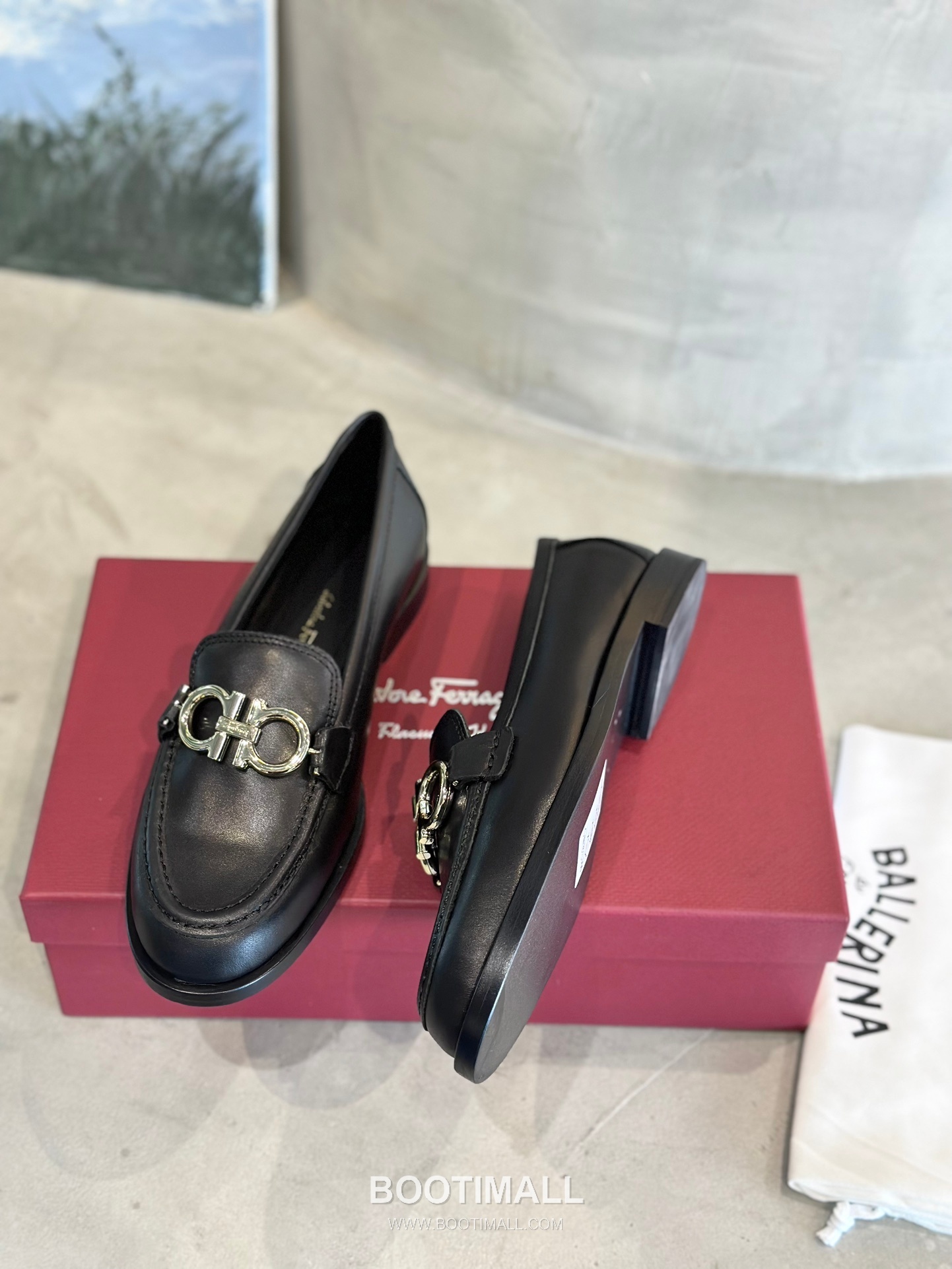 Salvatore Ferragamo Gancini Goatskin Leather Loafer Flats 살바토레 페라가모 간치니 고트스킨 레더 로퍼 플랫 555048 2cm 5