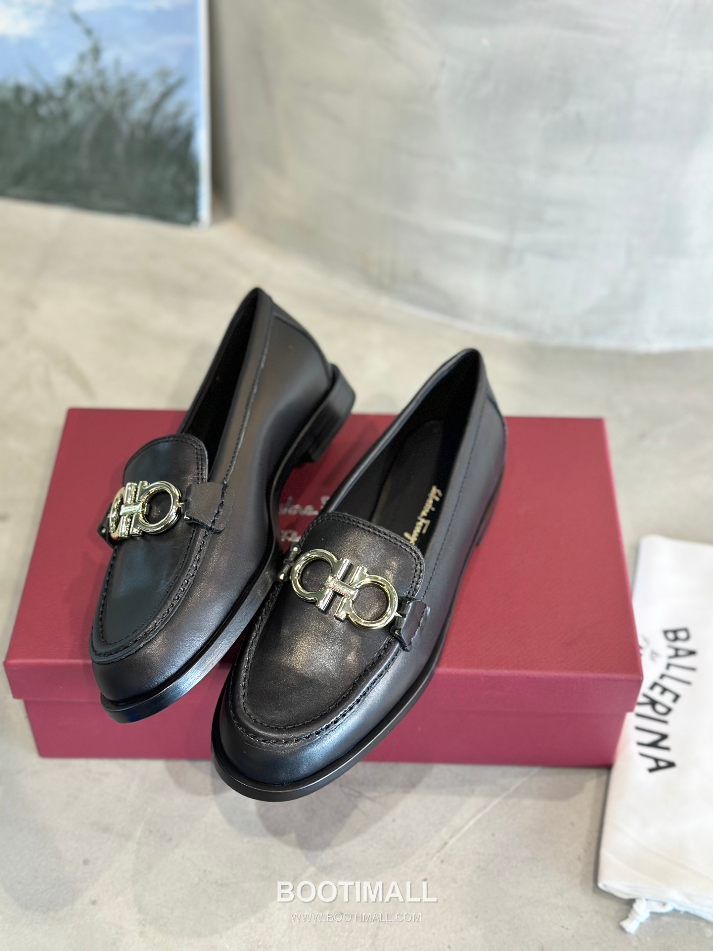 Salvatore Ferragamo Gancini Goatskin Leather Loafer Flats 살바토레 페라가모 간치니 고트스킨 레더 로퍼 플랫 555048 2cm 6