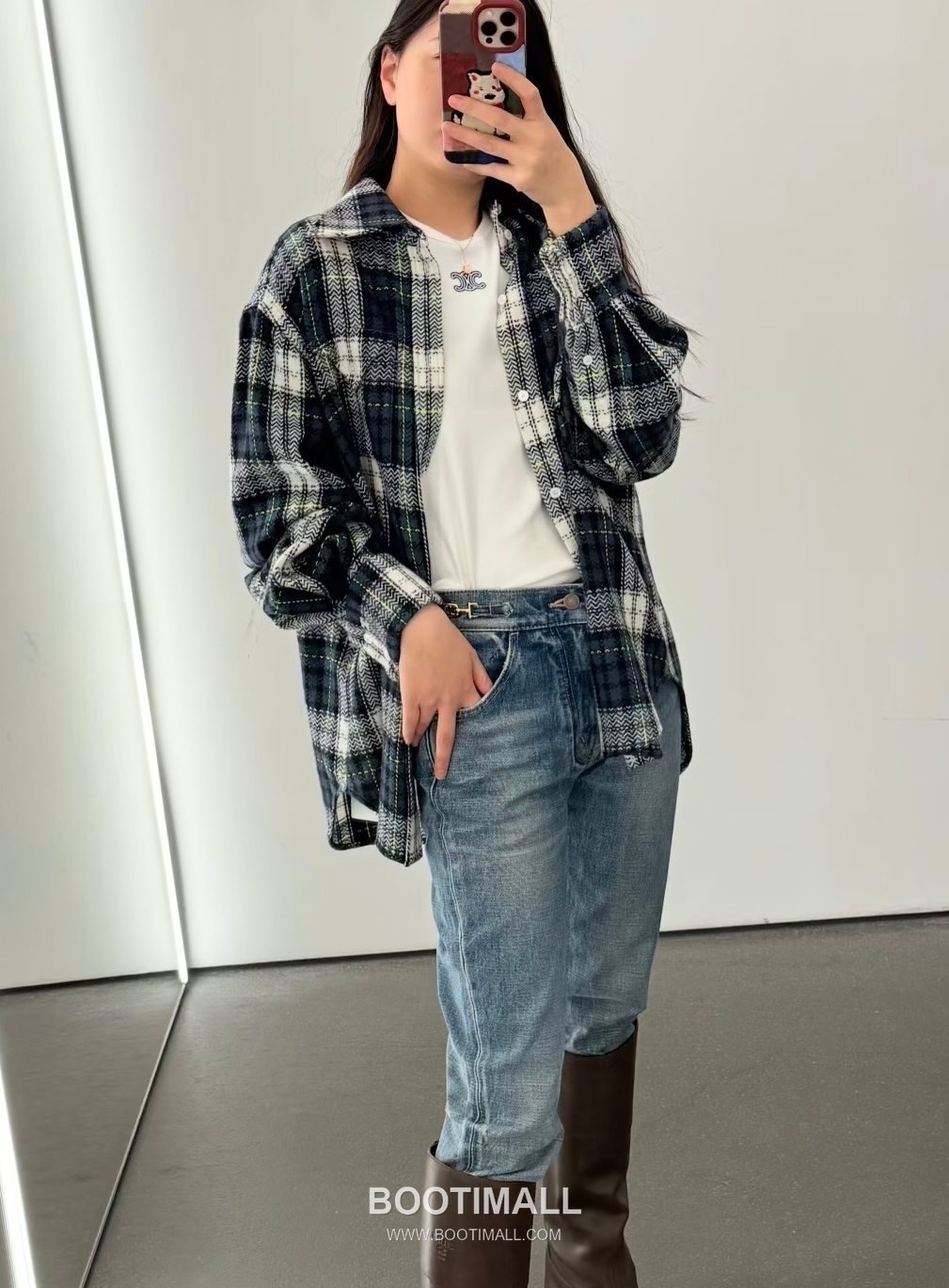 Celine Vintage Check Shirt Jacket 셀린느 빈티지 체크 셔츠 재킷 7