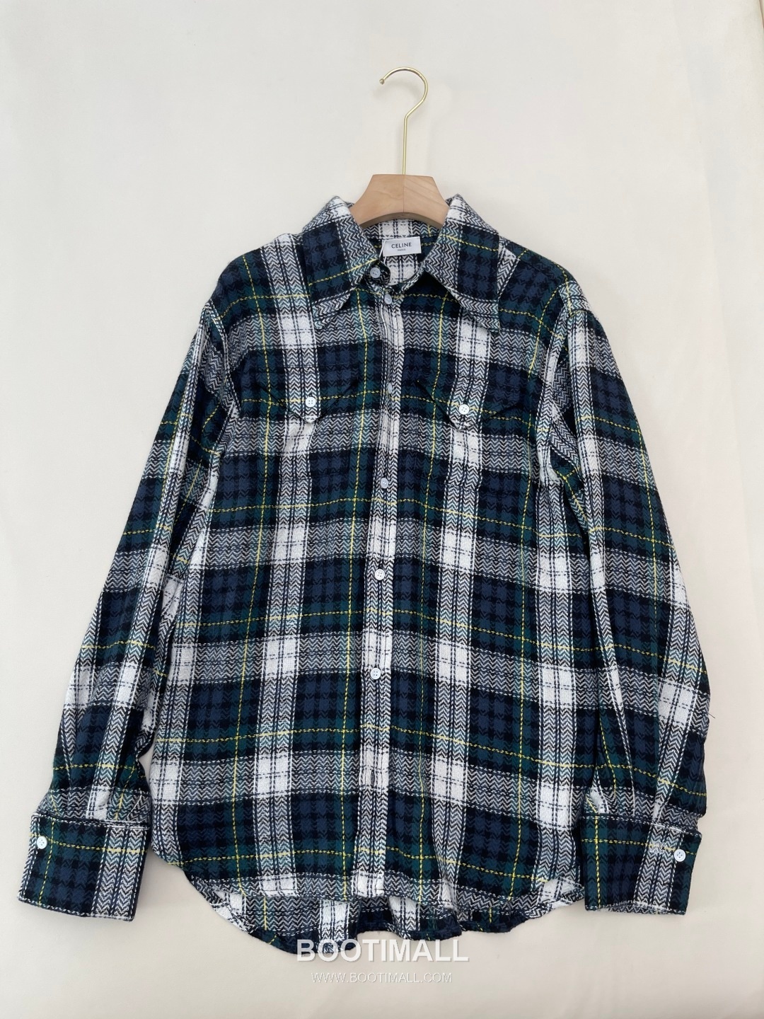 Celine Vintage Check Shirt Jacket 셀린느 빈티지 체크 셔츠 재킷 12