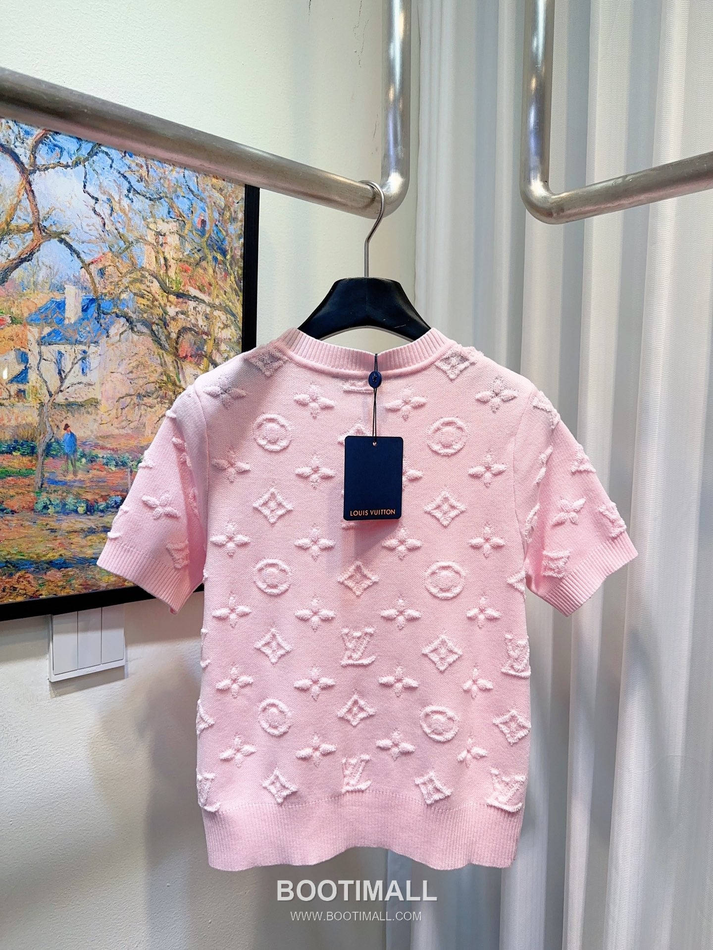 Louis Vuitton Monogram Jacquard Cropped Knit Short Sleeve Top 루이비통 모노그램 자카드 크롭 니트 반팔 탑 2