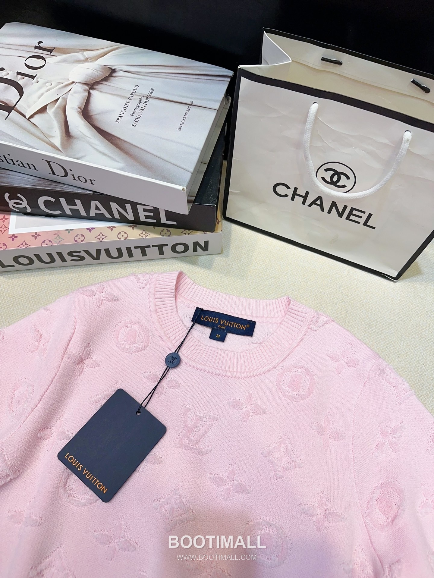 Louis Vuitton Monogram Jacquard Cropped Knit Short Sleeve Top 루이비통 모노그램 자카드 크롭 니트 반팔 탑 3