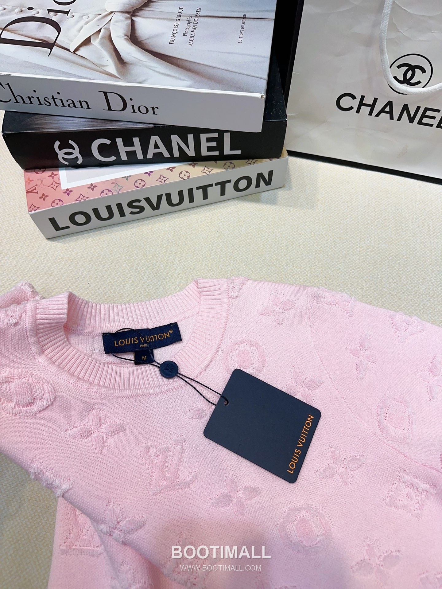 Louis Vuitton Monogram Jacquard Cropped Knit Short Sleeve Top 루이비통 모노그램 자카드 크롭 니트 반팔 탑 4