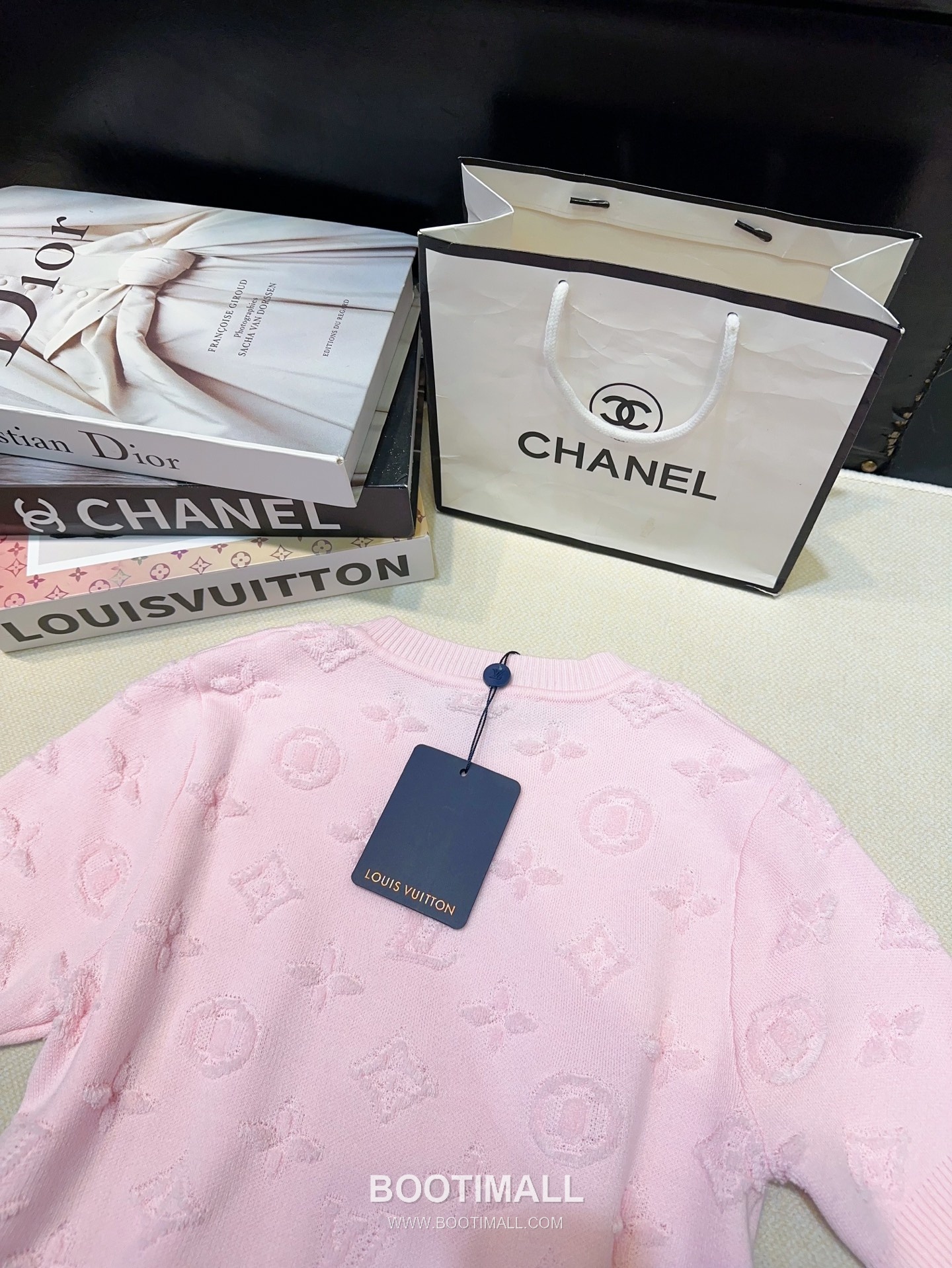 Louis Vuitton Monogram Jacquard Cropped Knit Short Sleeve Top 루이비통 모노그램 자카드 크롭 니트 반팔 탑 5