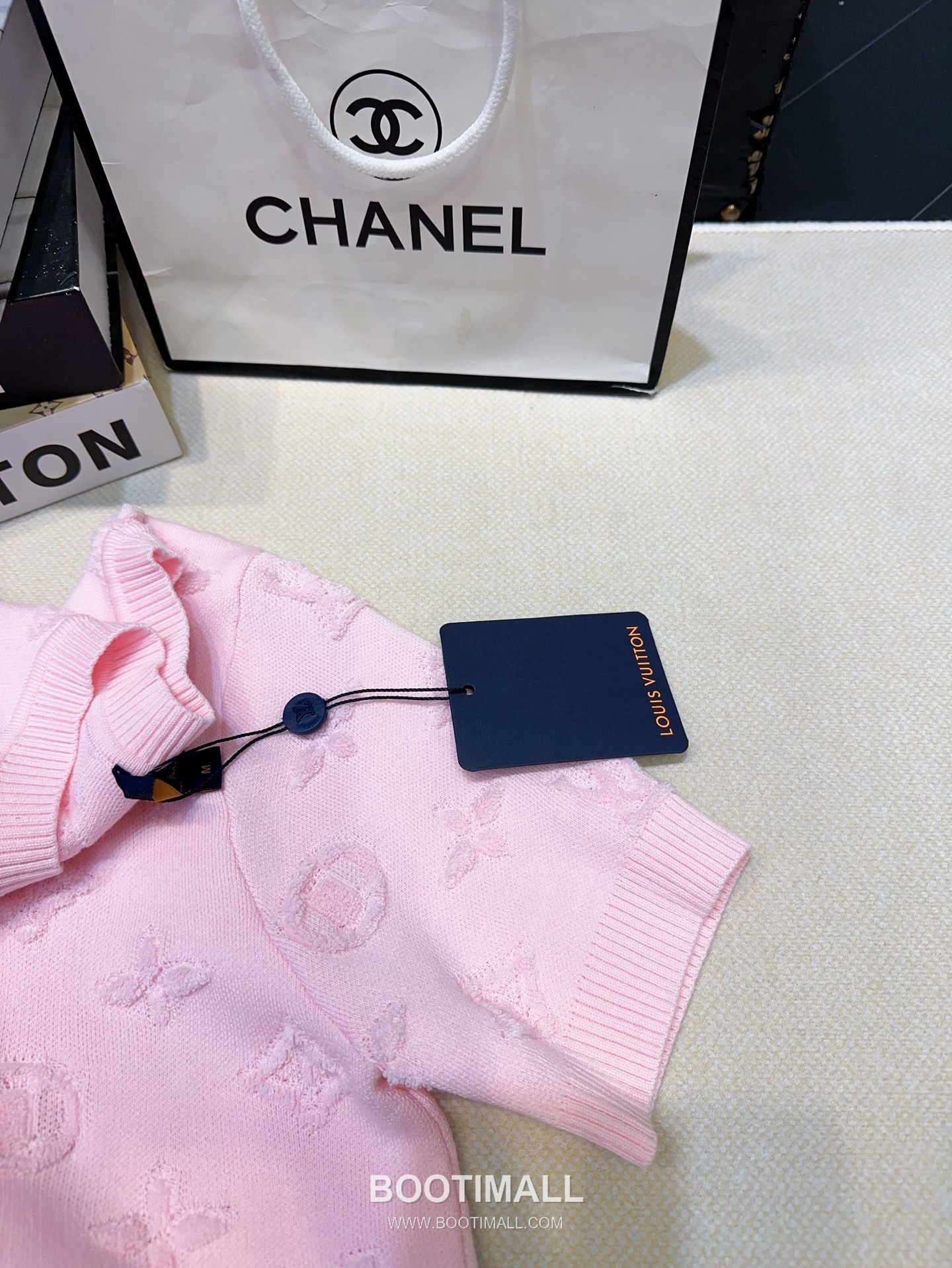 Louis Vuitton Monogram Jacquard Cropped Knit Short Sleeve Top 루이비통 모노그램 자카드 크롭 니트 반팔 탑 9