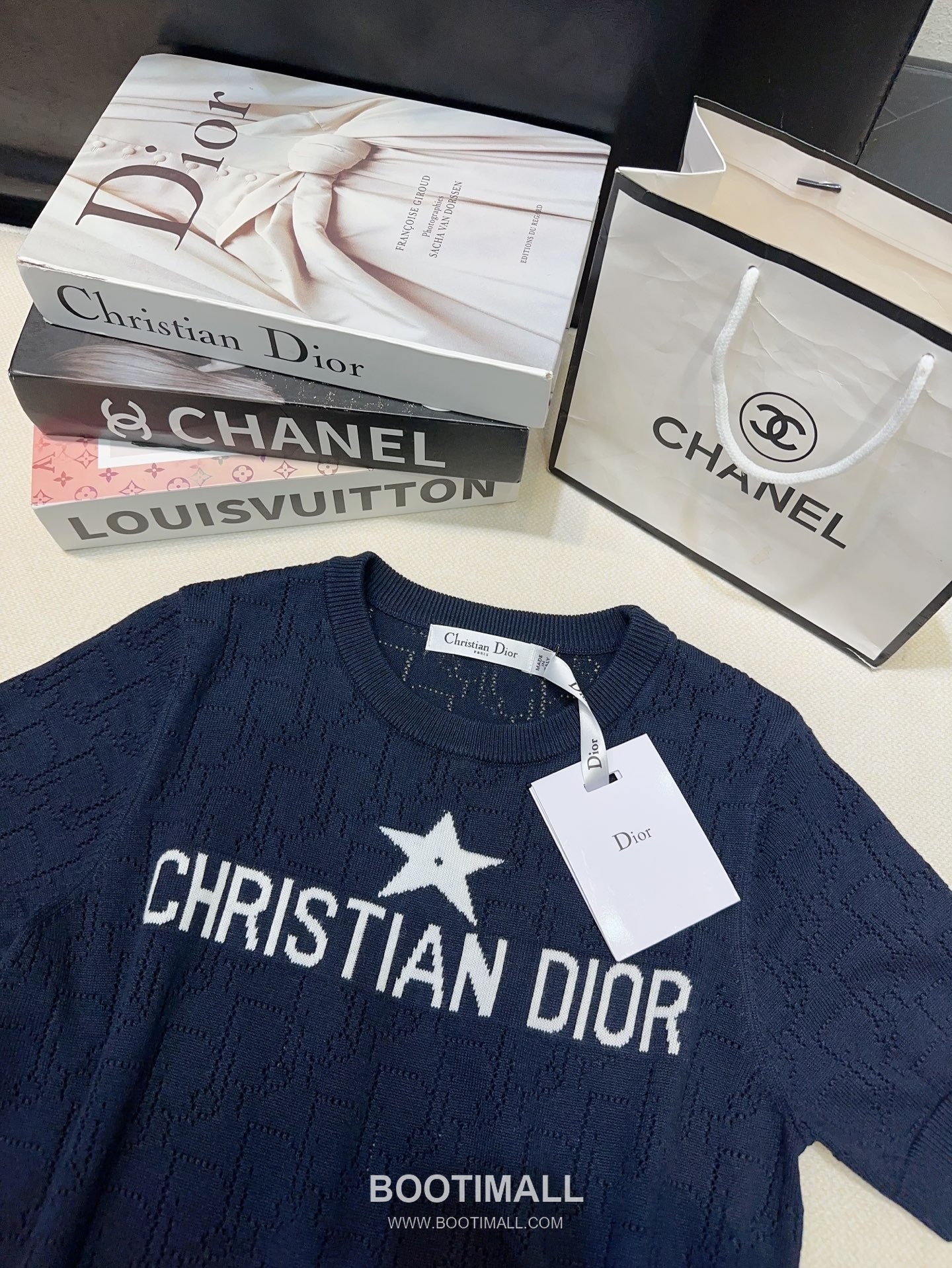 Dior Star Logo Jacquard Knit Short Sleeve Top 디올 스타 로고 자카드 니트 반팔 탑 3