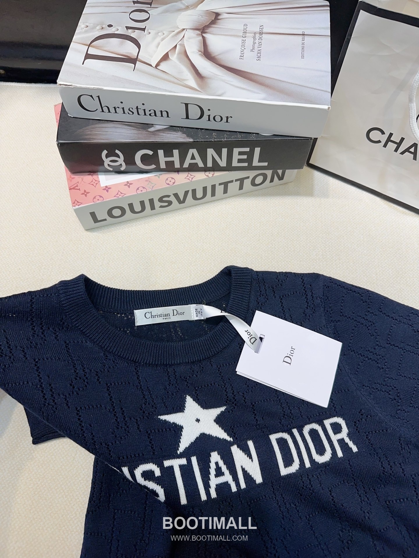 Dior Star Logo Jacquard Knit Short Sleeve Top 디올 스타 로고 자카드 니트 반팔 탑 8